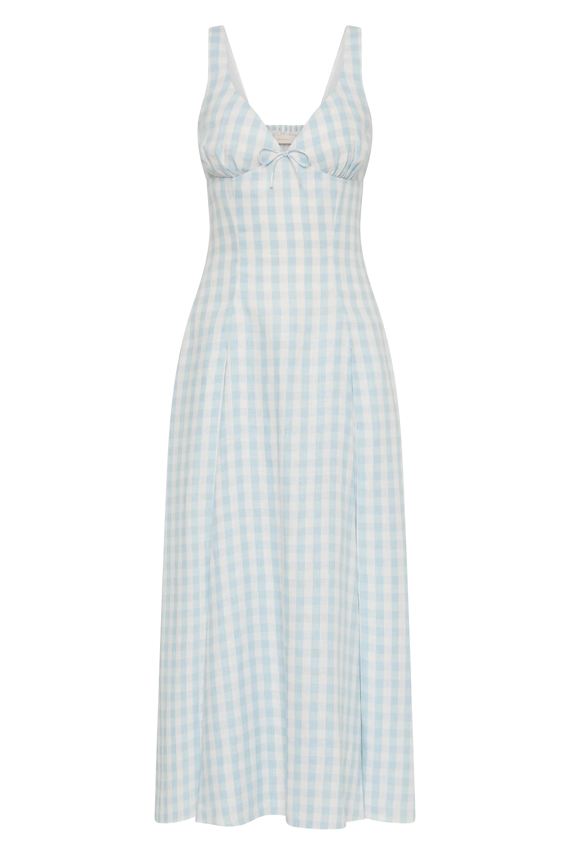 Adalee Midi Dress Gingham Sky Blue - Image 6