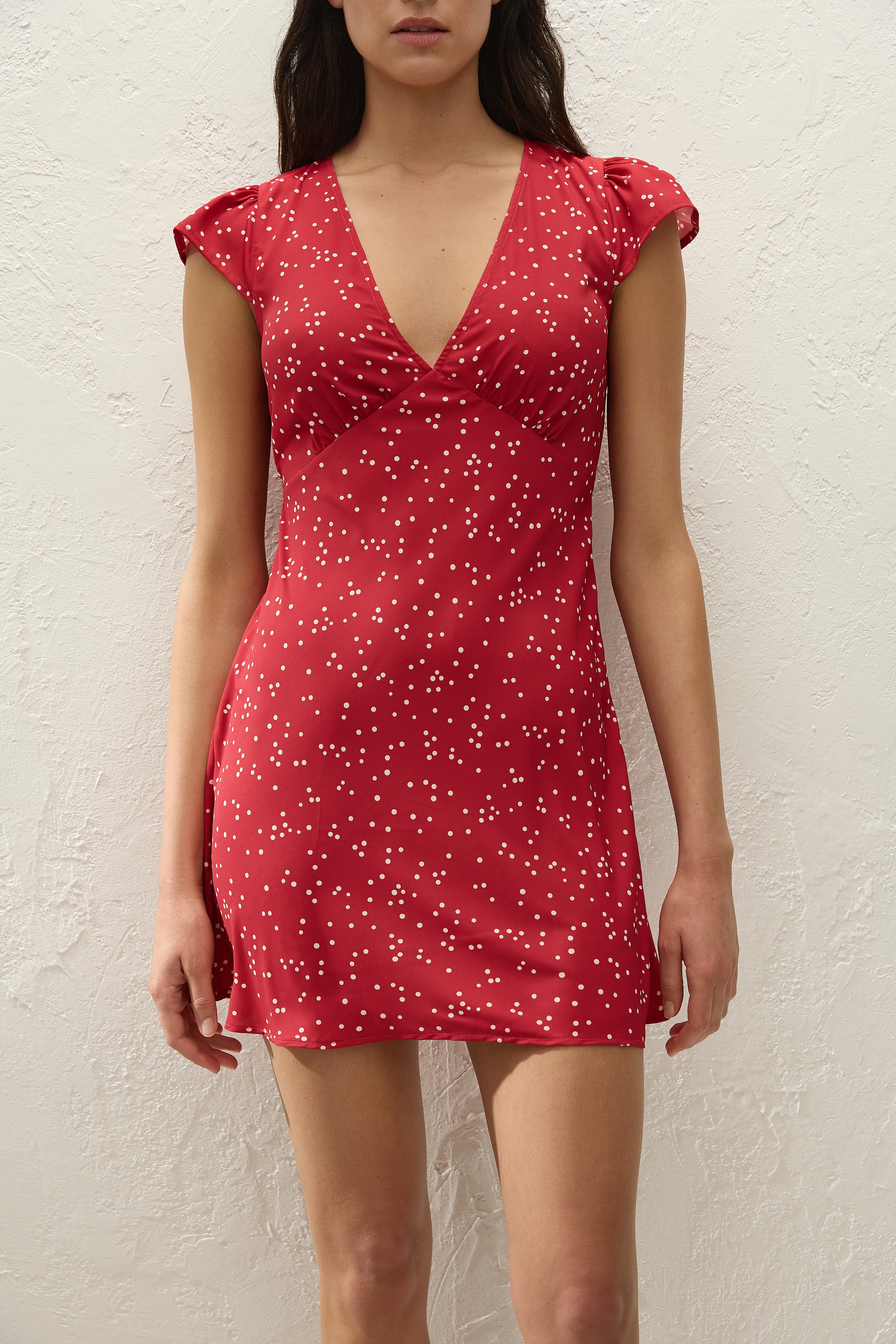 Alvisa Mini Dress Linnea Dot Rosso - Image 2