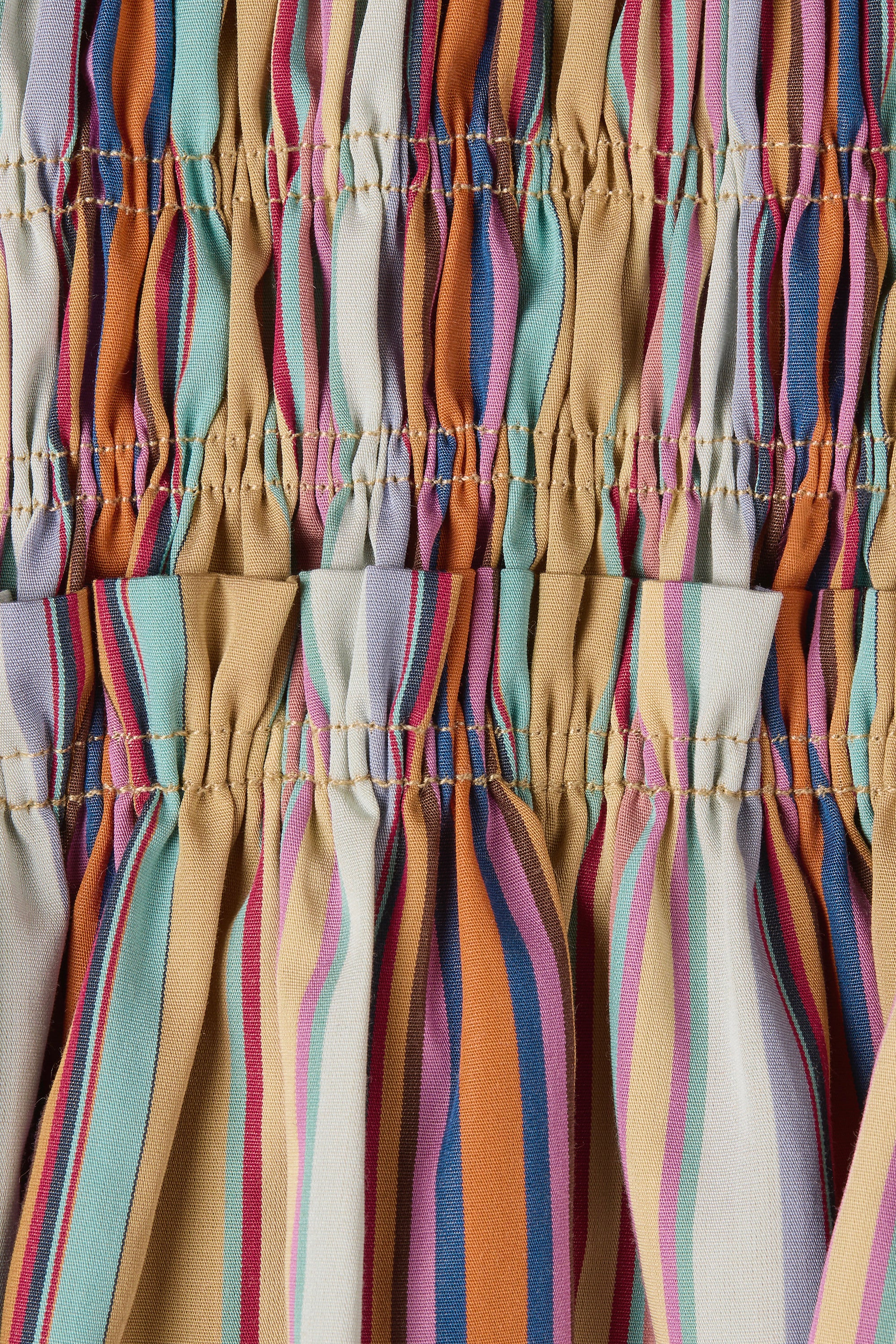 Anniken Maxi Dress Agua Stripe Mustard - Image 5