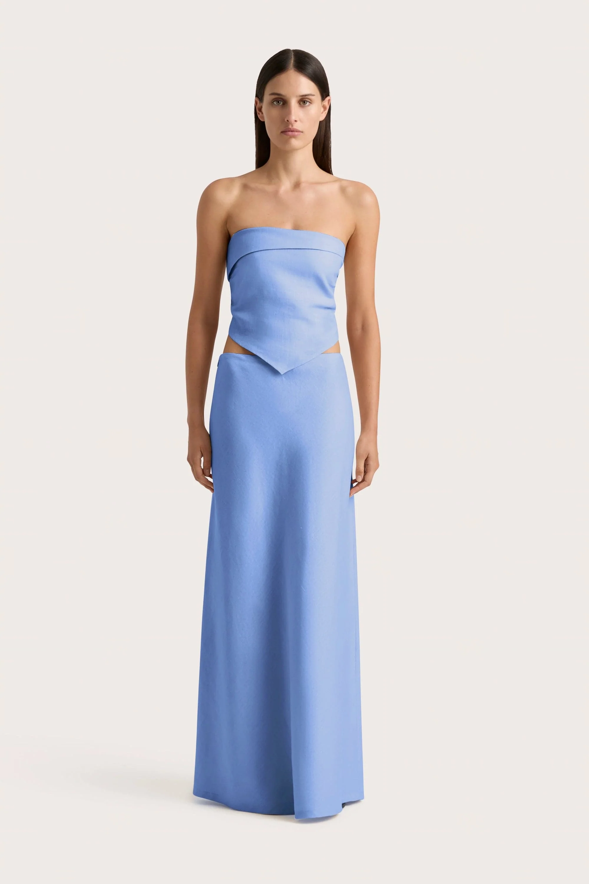 Antibes Strapless Top Mid Blue - Final Sale