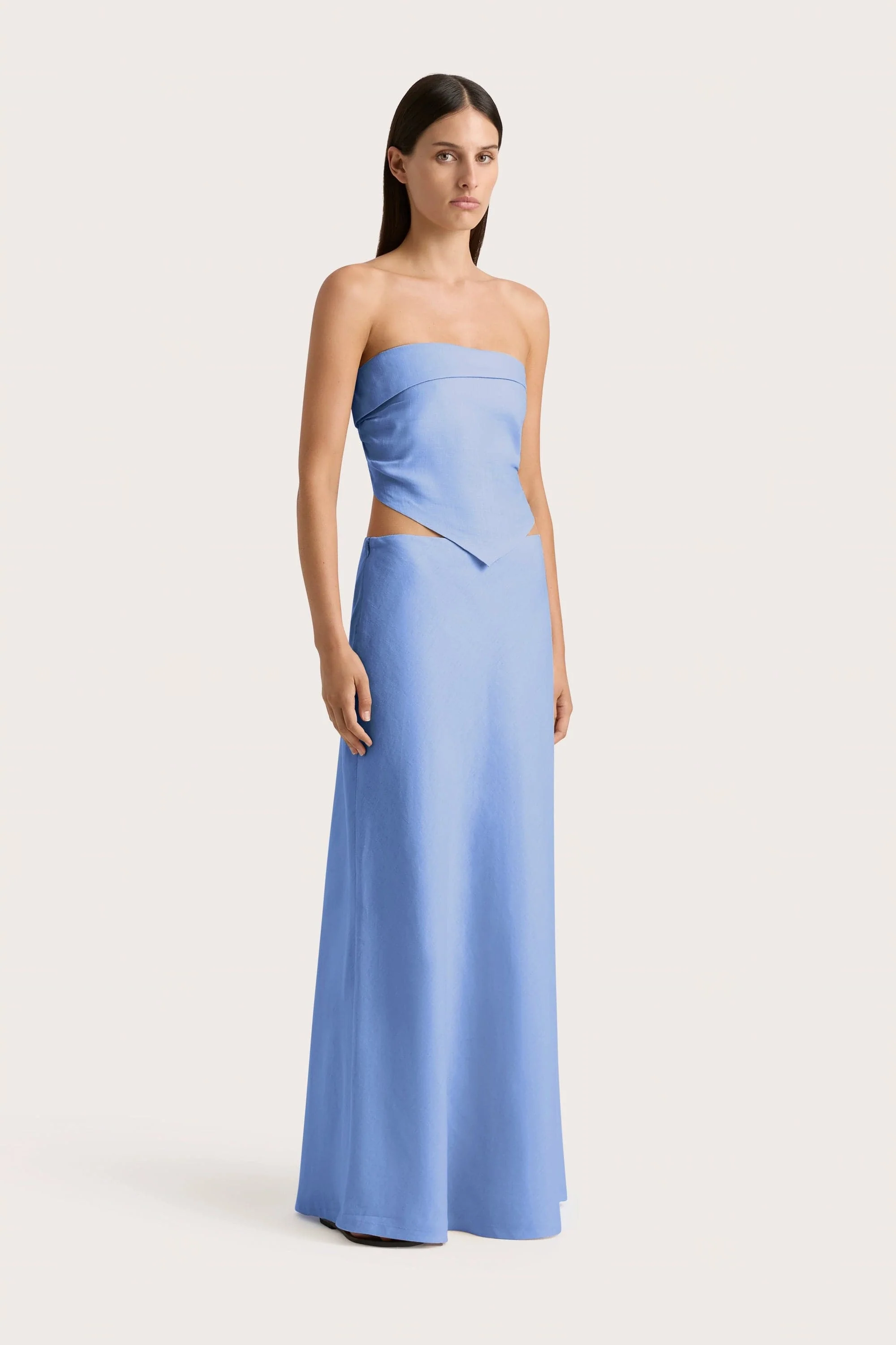 Antibes Strapless Top Mid Blue - Final Sale - Image 3