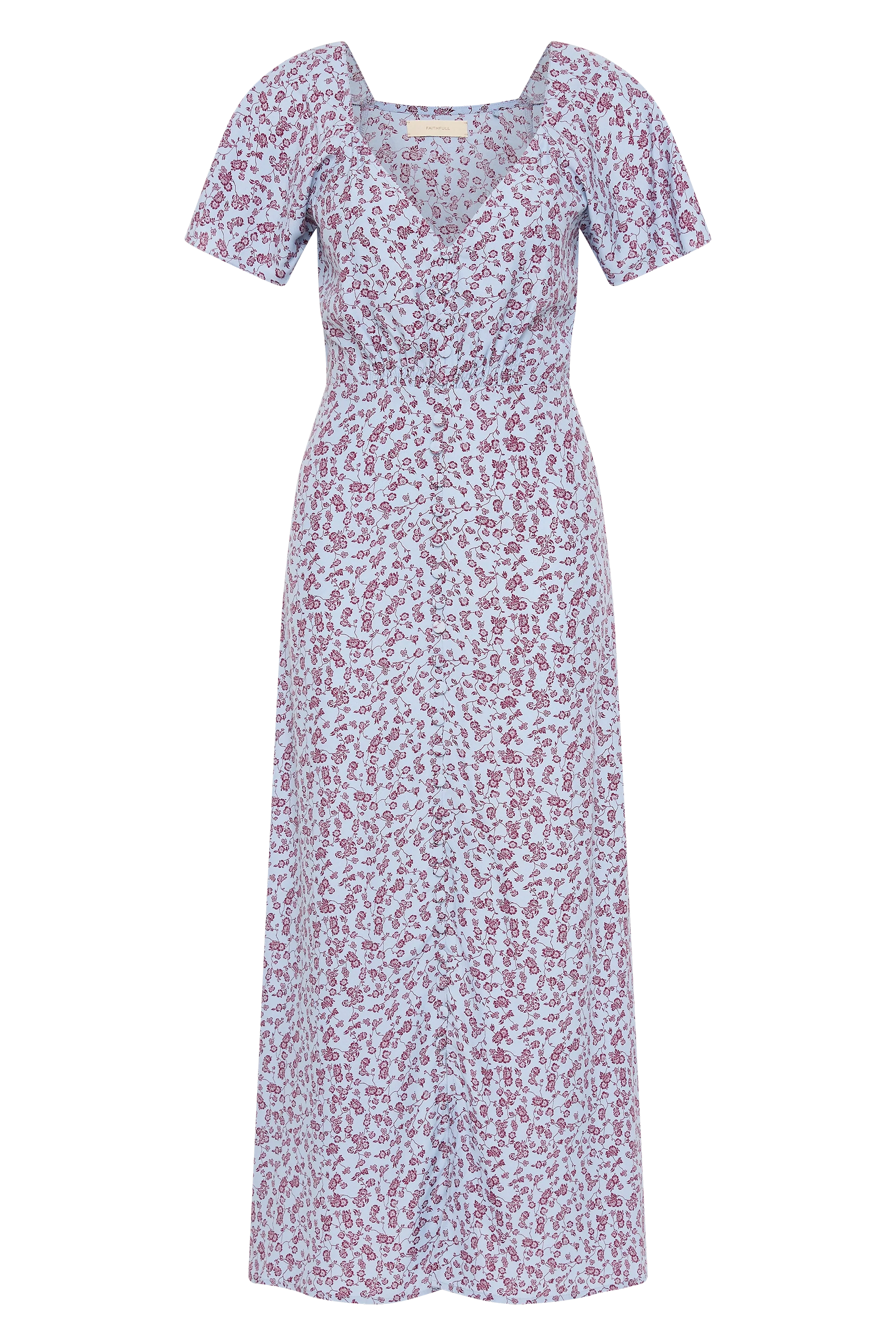 Aurelia Midi Dress Amaryllis Floral Blue - Final Sale - Image 11