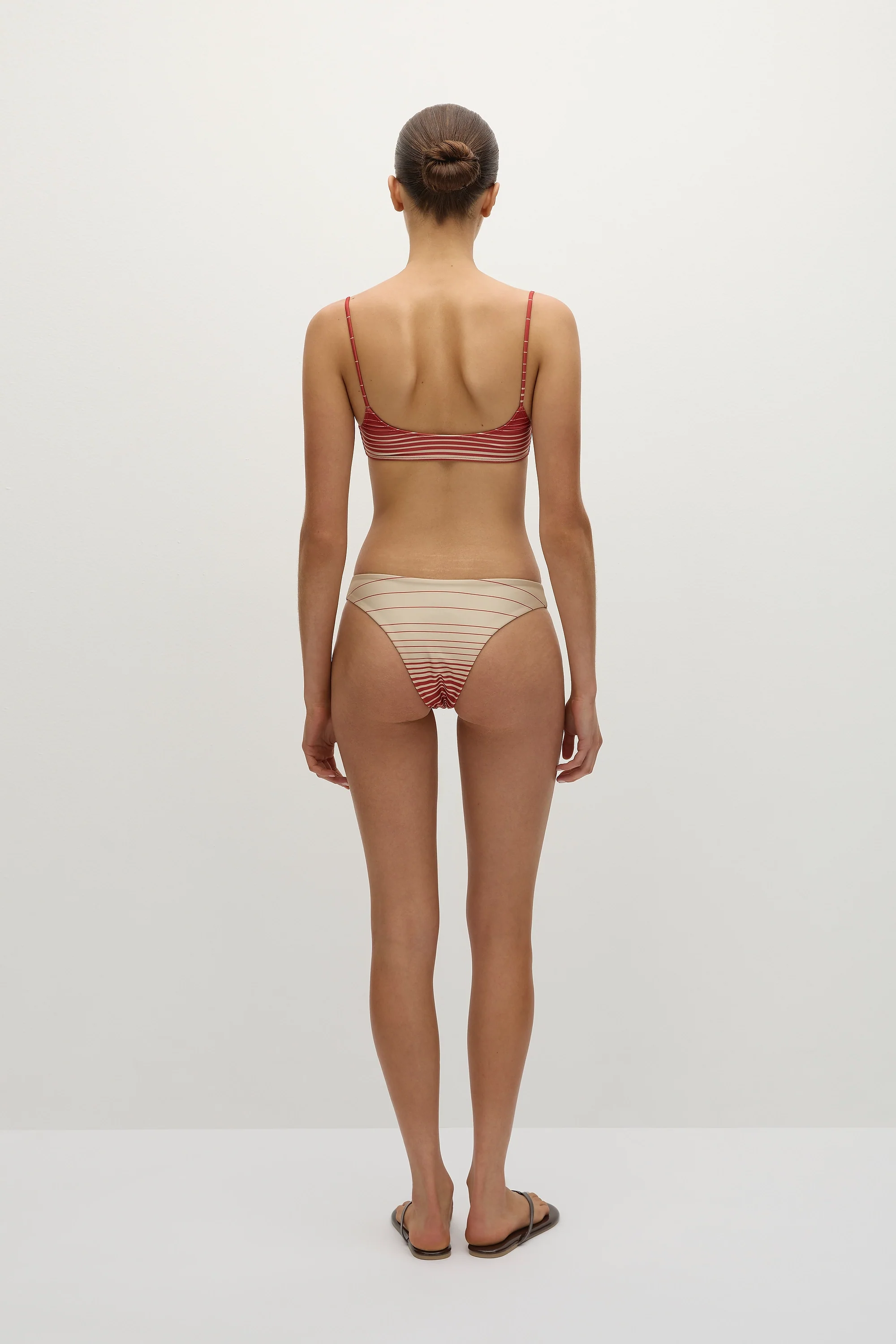 Bebe Bikini Bottom Accordion Stripe Amber Fawn - Final Sale - Image 3