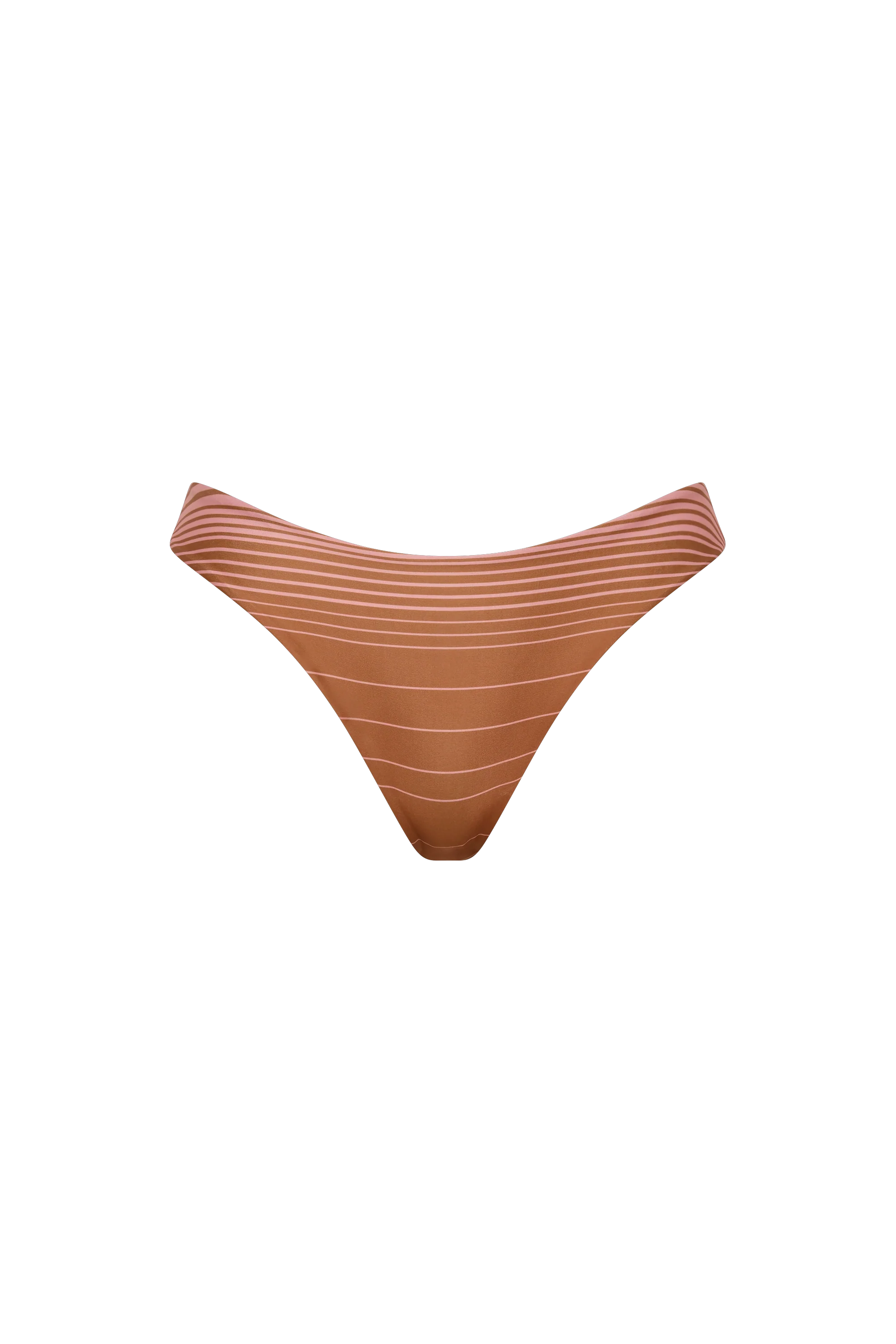 Bebe Bikini Bottom Accordion Stripe Puce Fawn - Final Sale - Image 6