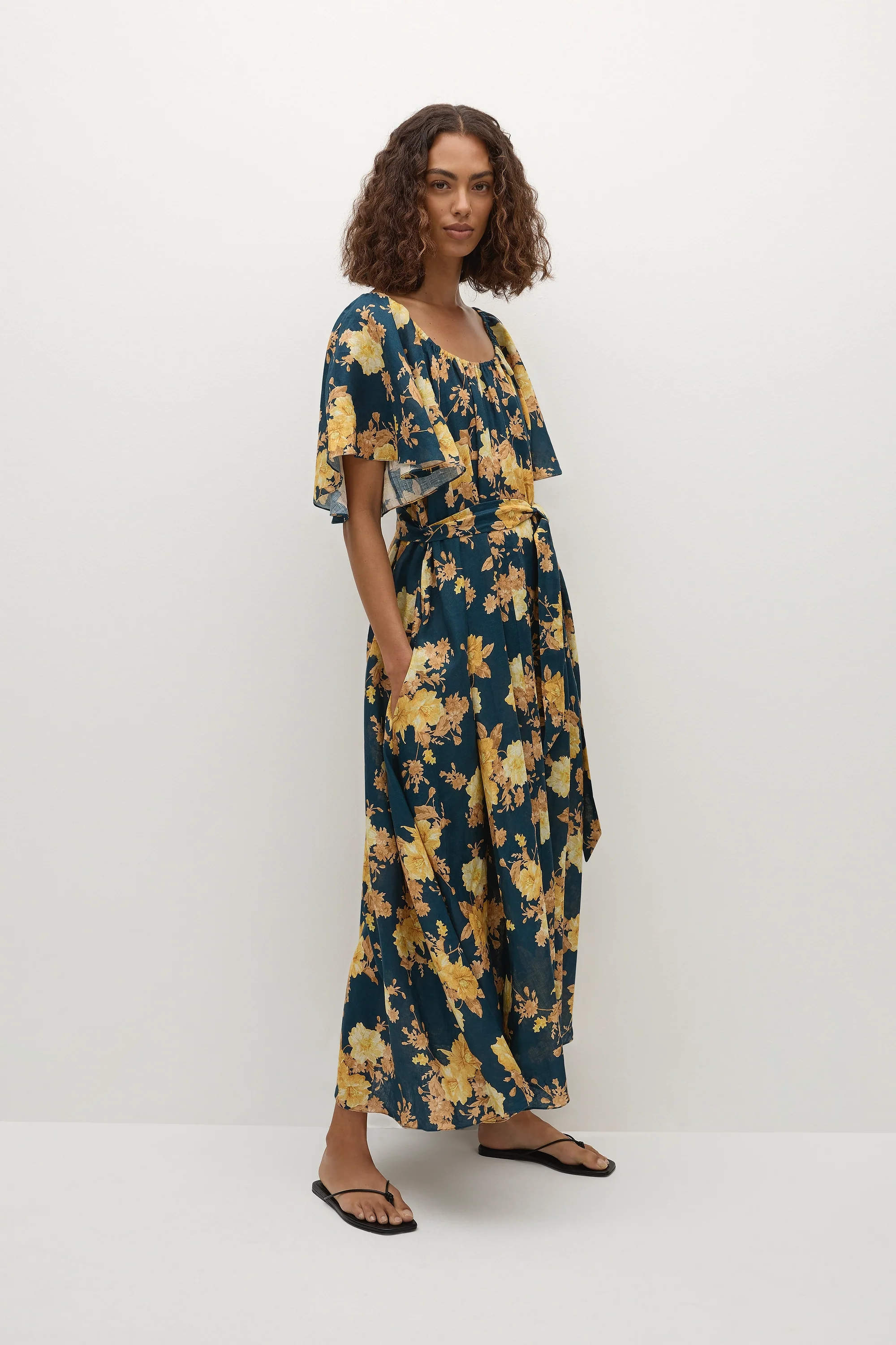 Belen Maxi Dress Nora Floral Navy - Final Sale - Image 3