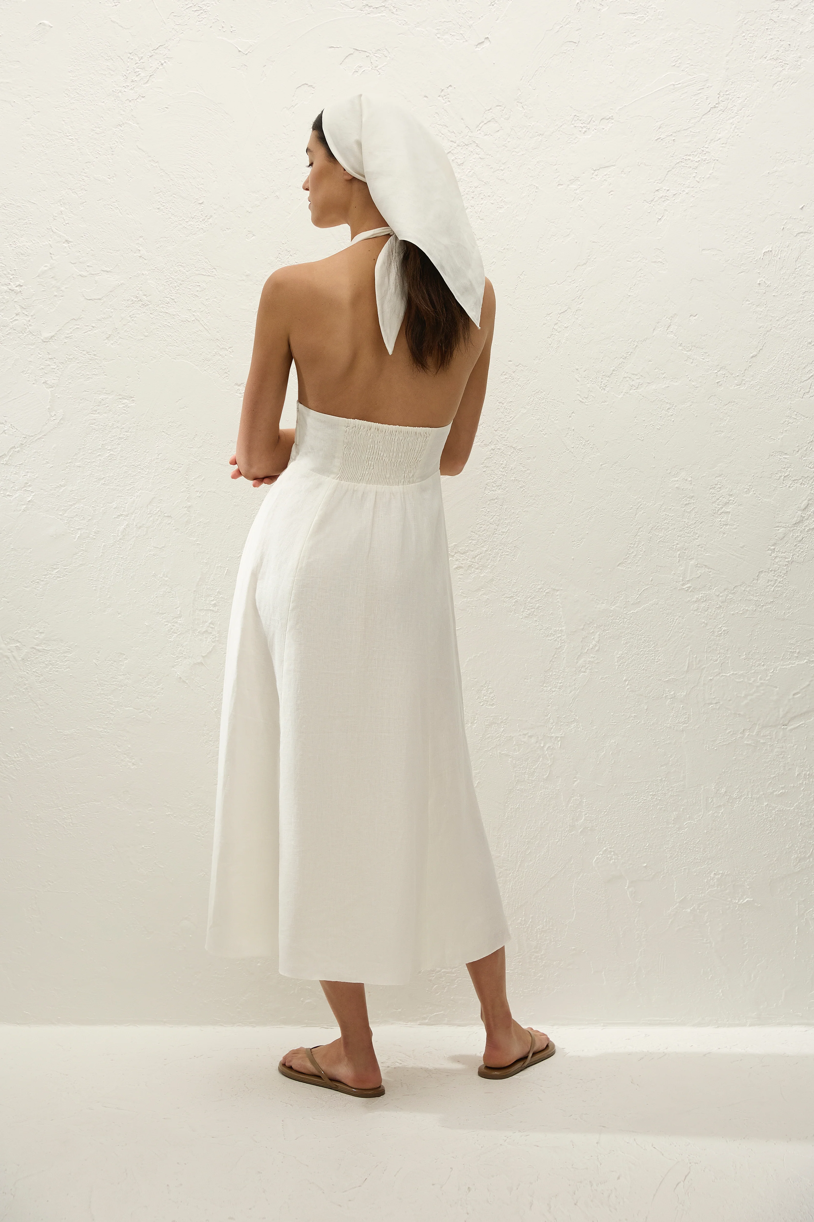 Bianca Midi Dress White - Image 4