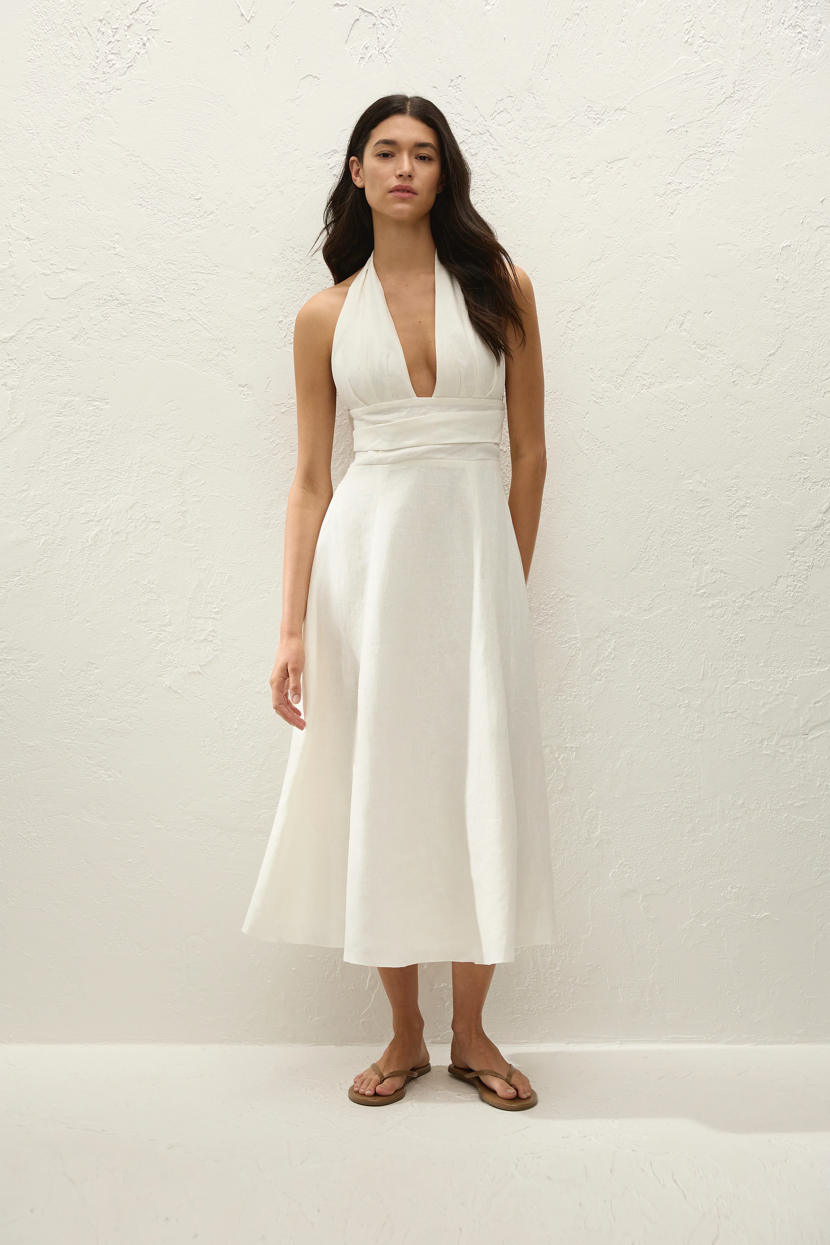 Bianca Midi Dress White - Image 5
