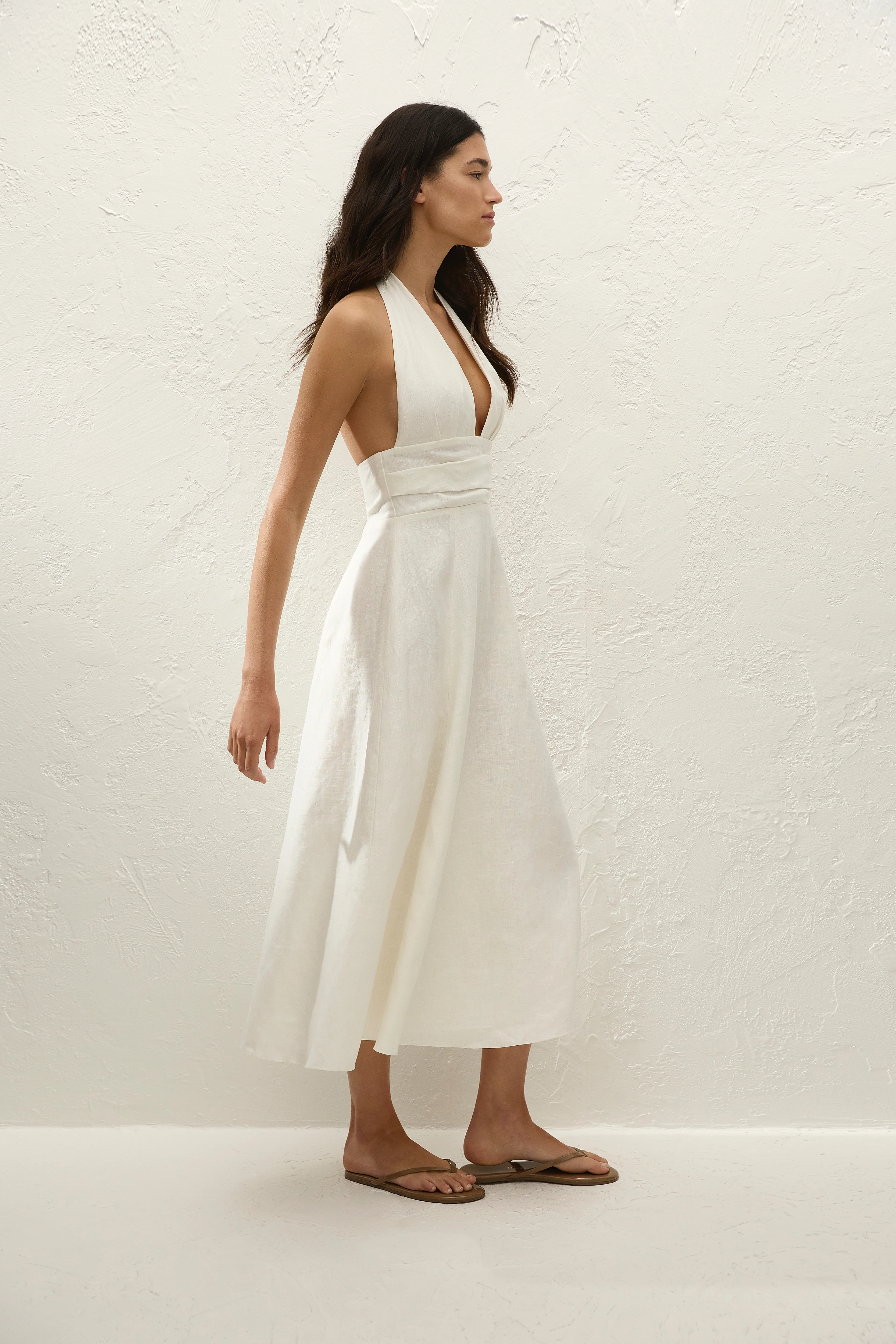 Bianca Midi Dress White - Image 7