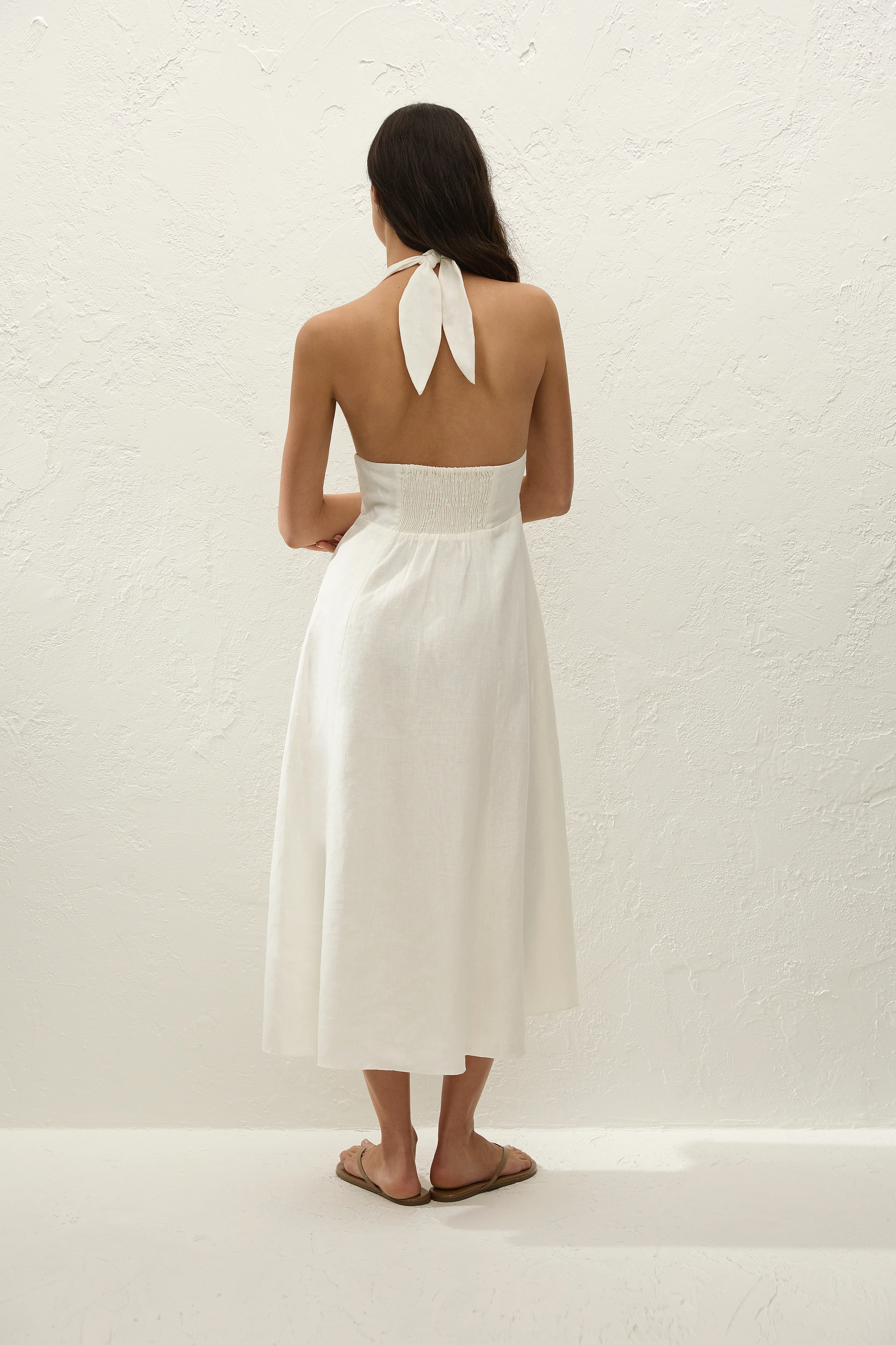 Bianca Midi Dress White - Image 8