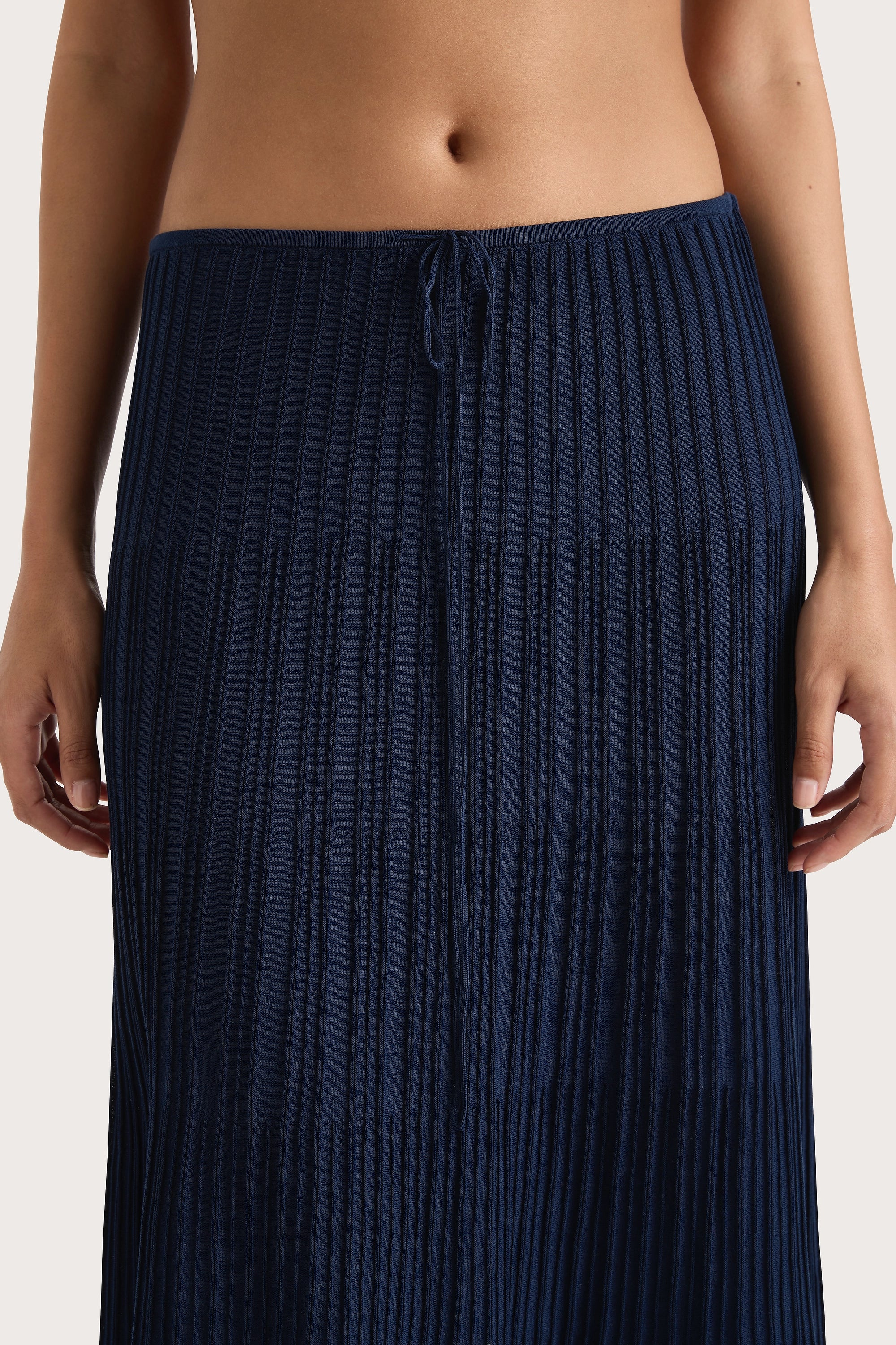 Citara Drawstring Midi Skirt Navy - Final Sale - Image 6