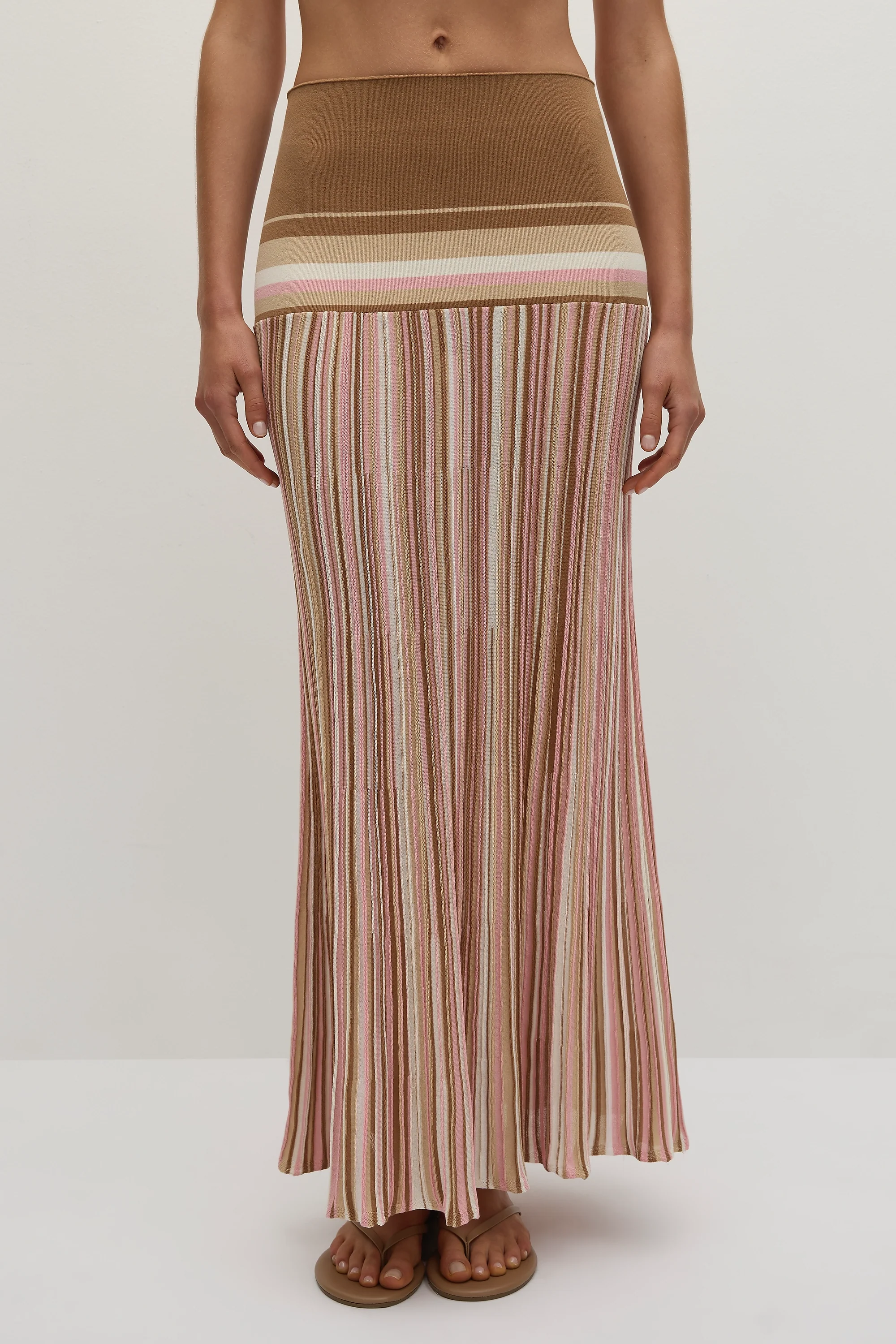 Citara Skirt Puce Sepia Stripe - Final Sale - Image 2
