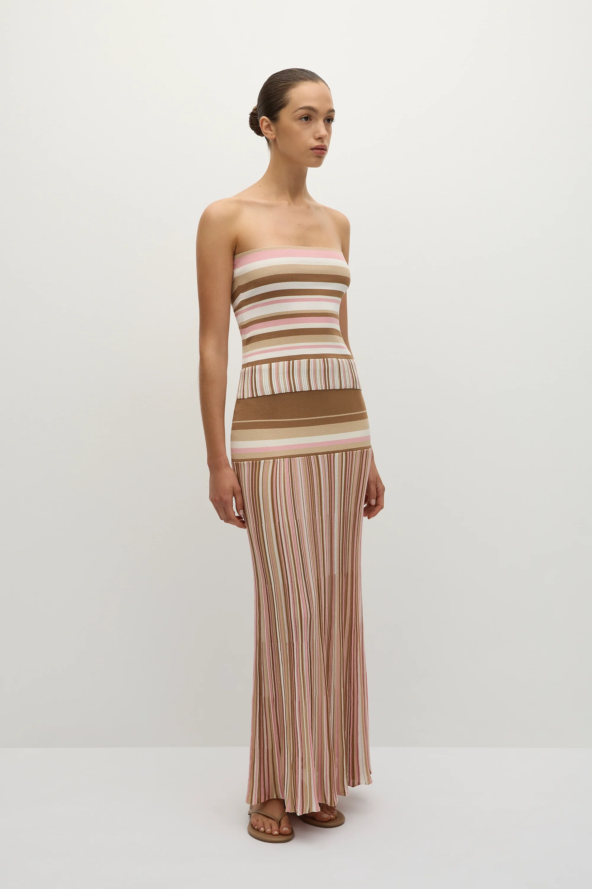 Citara Skirt Puce Sepia Stripe - Final Sale - Image 3