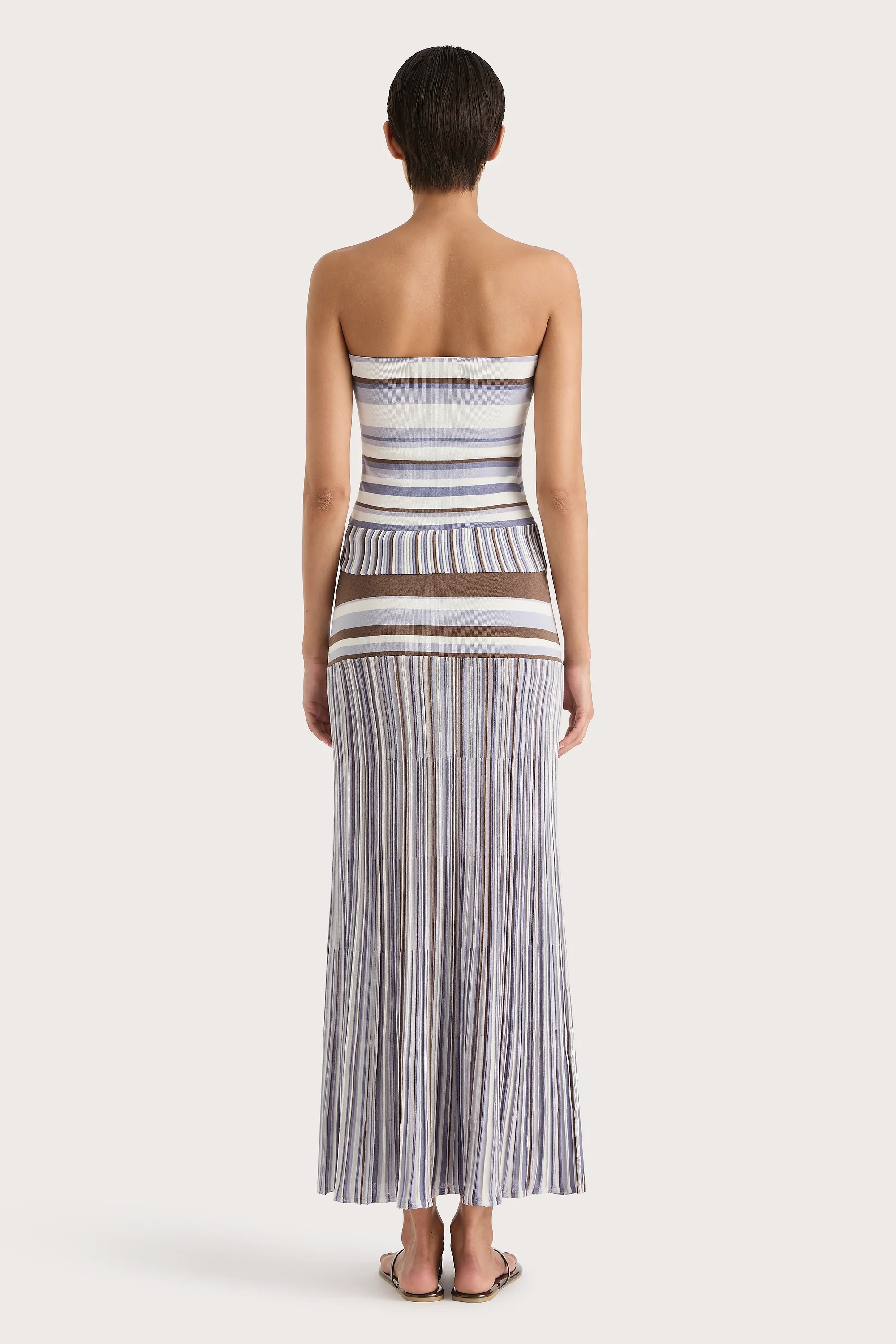 Citara Strapless Top Pale Blue Stripe - Final Sale - Image 4