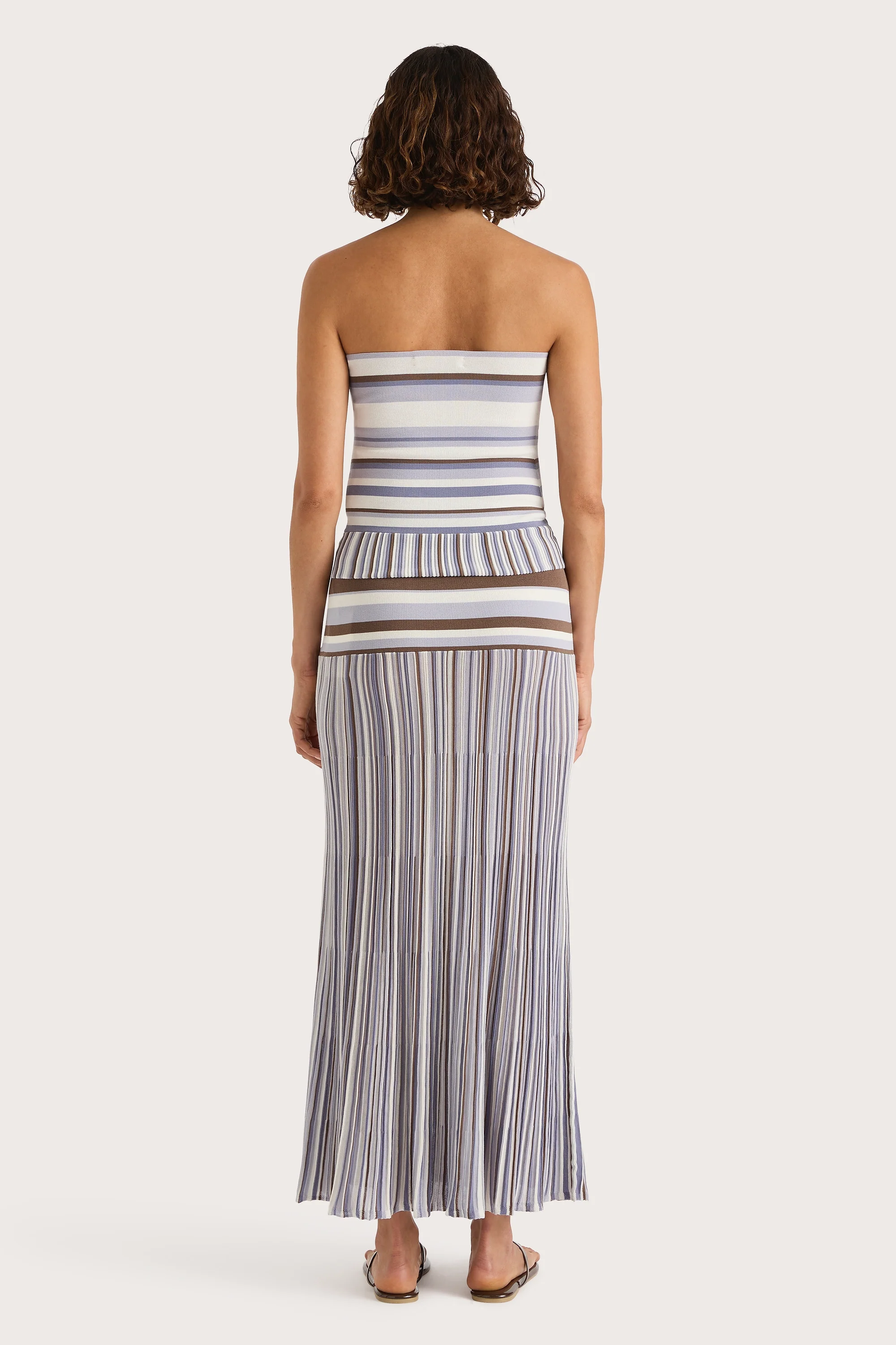 Citara Strapless Top Pale Blue Stripe - Final Sale - Image 9