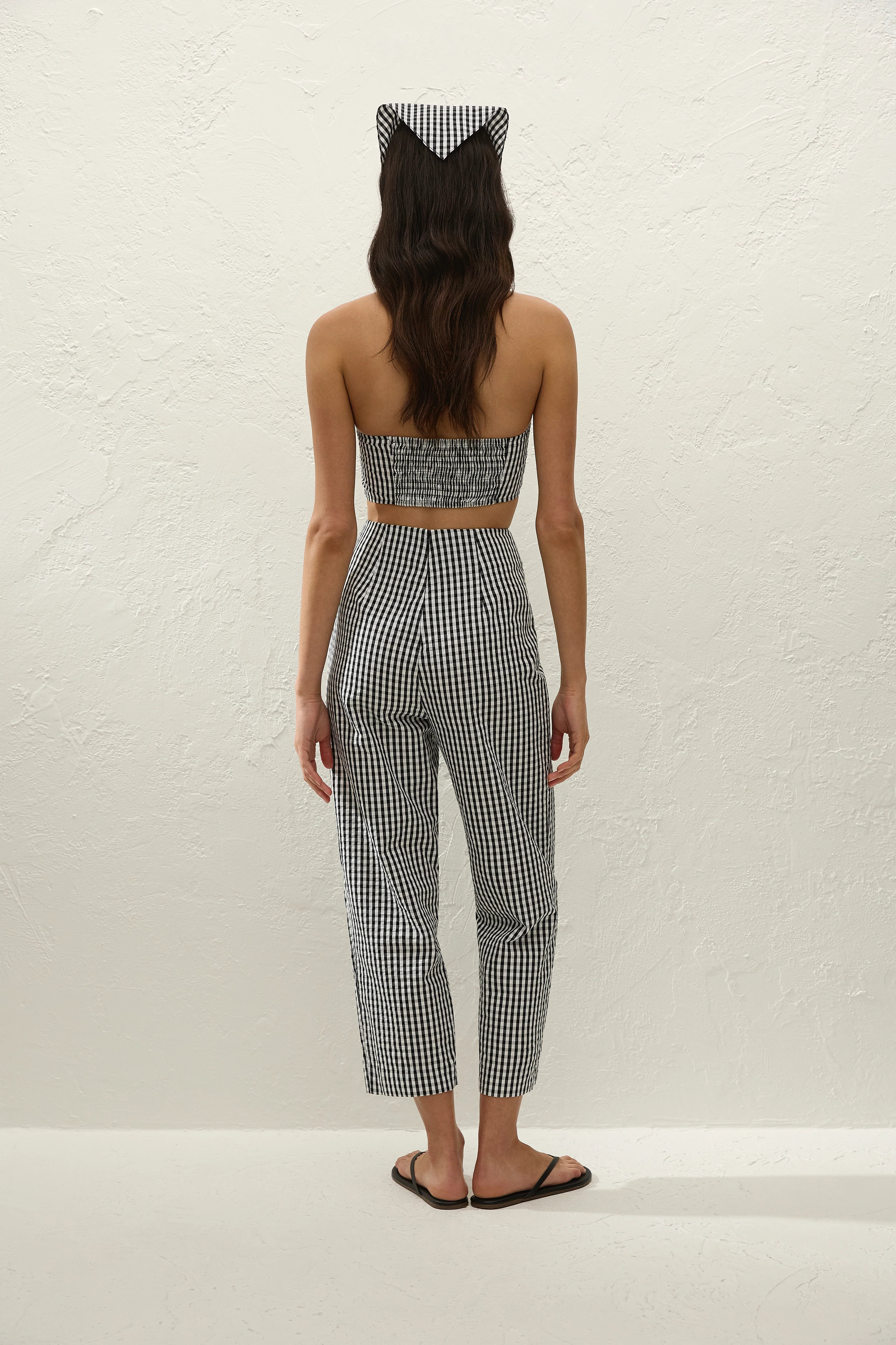 Claudine Pant Black Textured Gingham - Image 4