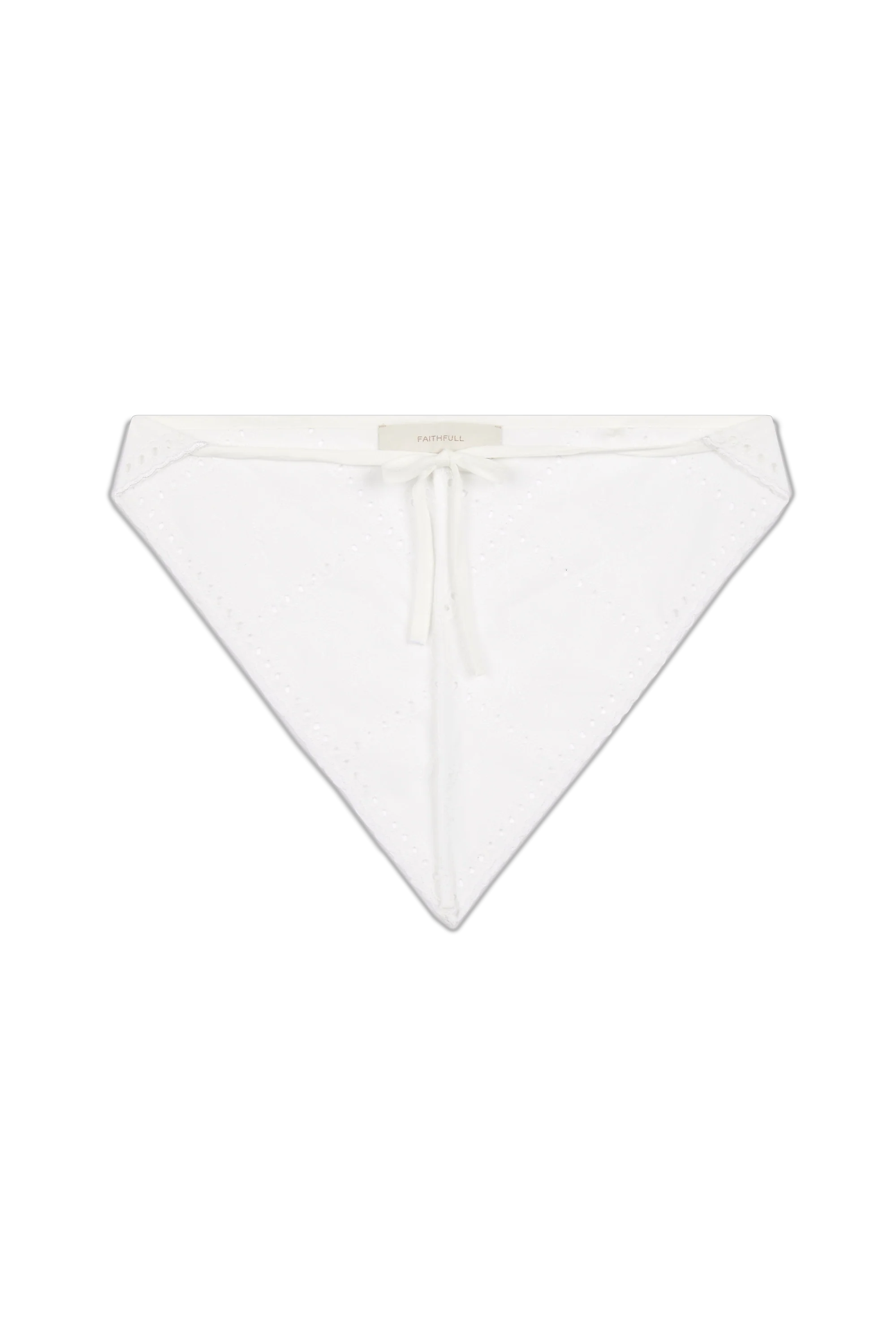 Clementina Head Scarf Handkerchief Broderie White - Image 6