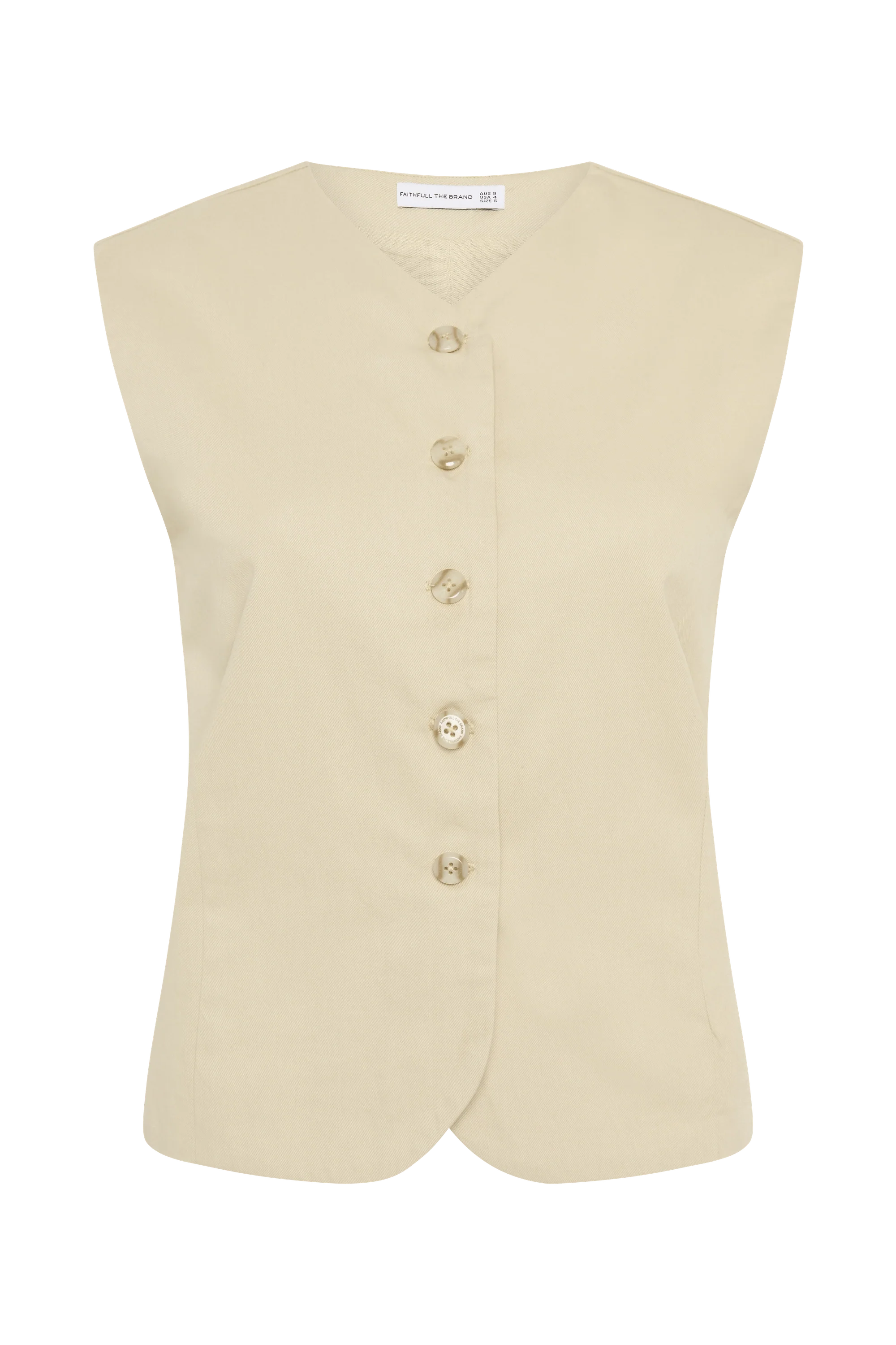Delfina Vest Bleached Sand - Final Sale - Image 10