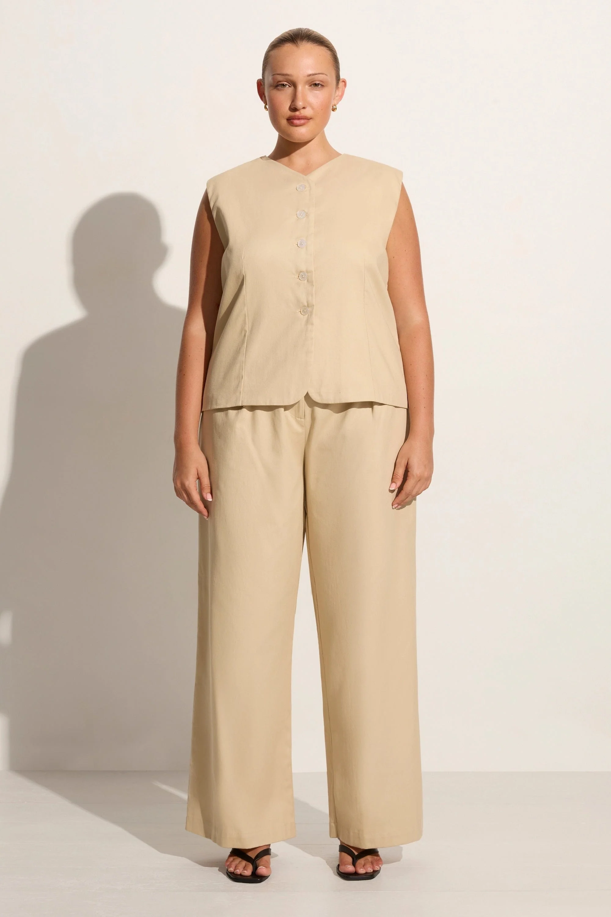 Delfina Vest Bleached Sand - Final Sale - Image 5