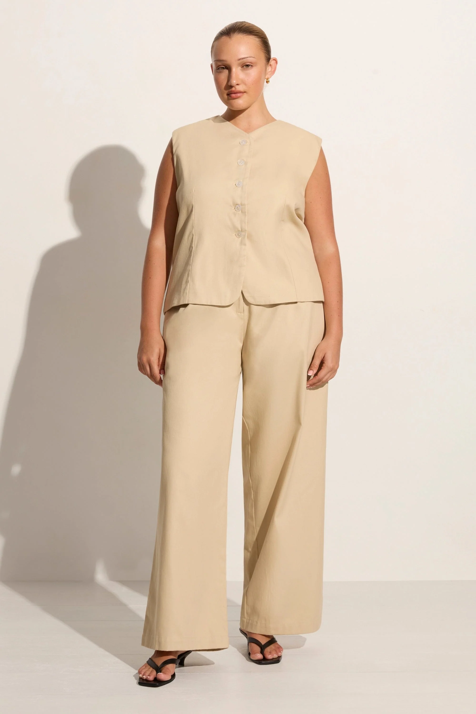 Delfina Vest Bleached Sand - Final Sale - Image 7