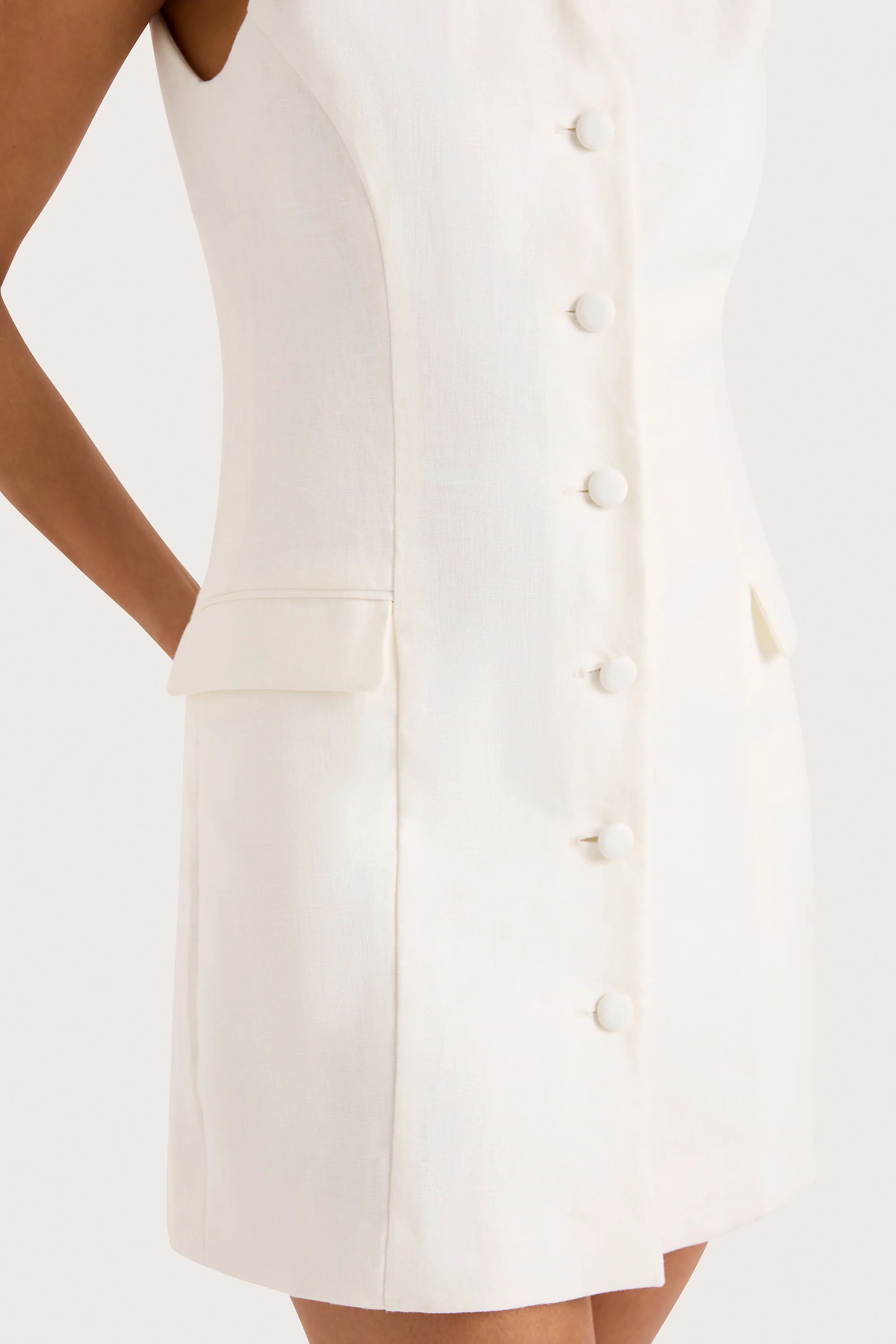 Eloise Mini Dress White - Final Sale - Image 2
