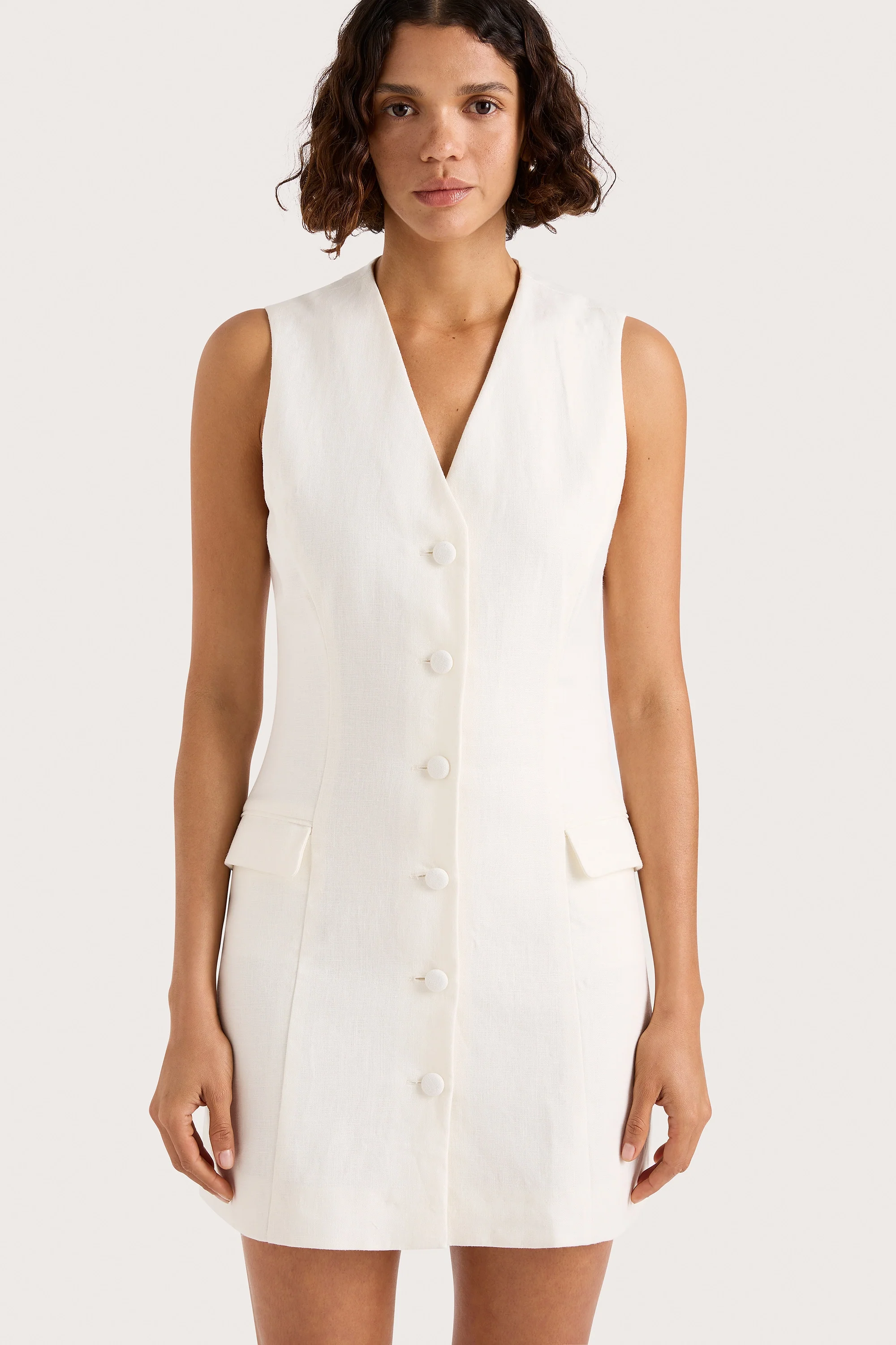 Eloise Mini Dress White - Final Sale - Image 5