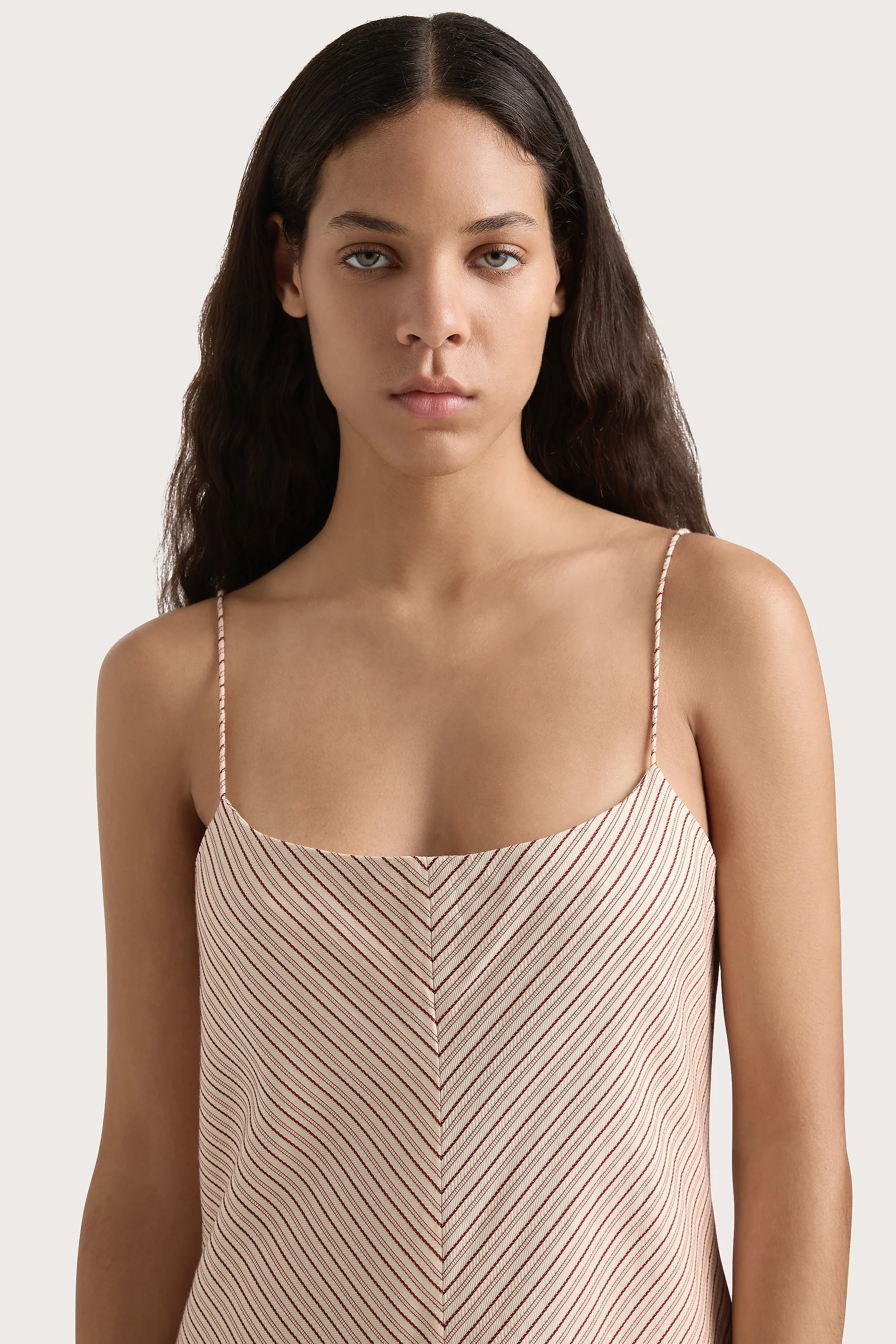 Elyna Maxi Dress Pinstripe Garnet Blush - Final Sale - Image 3