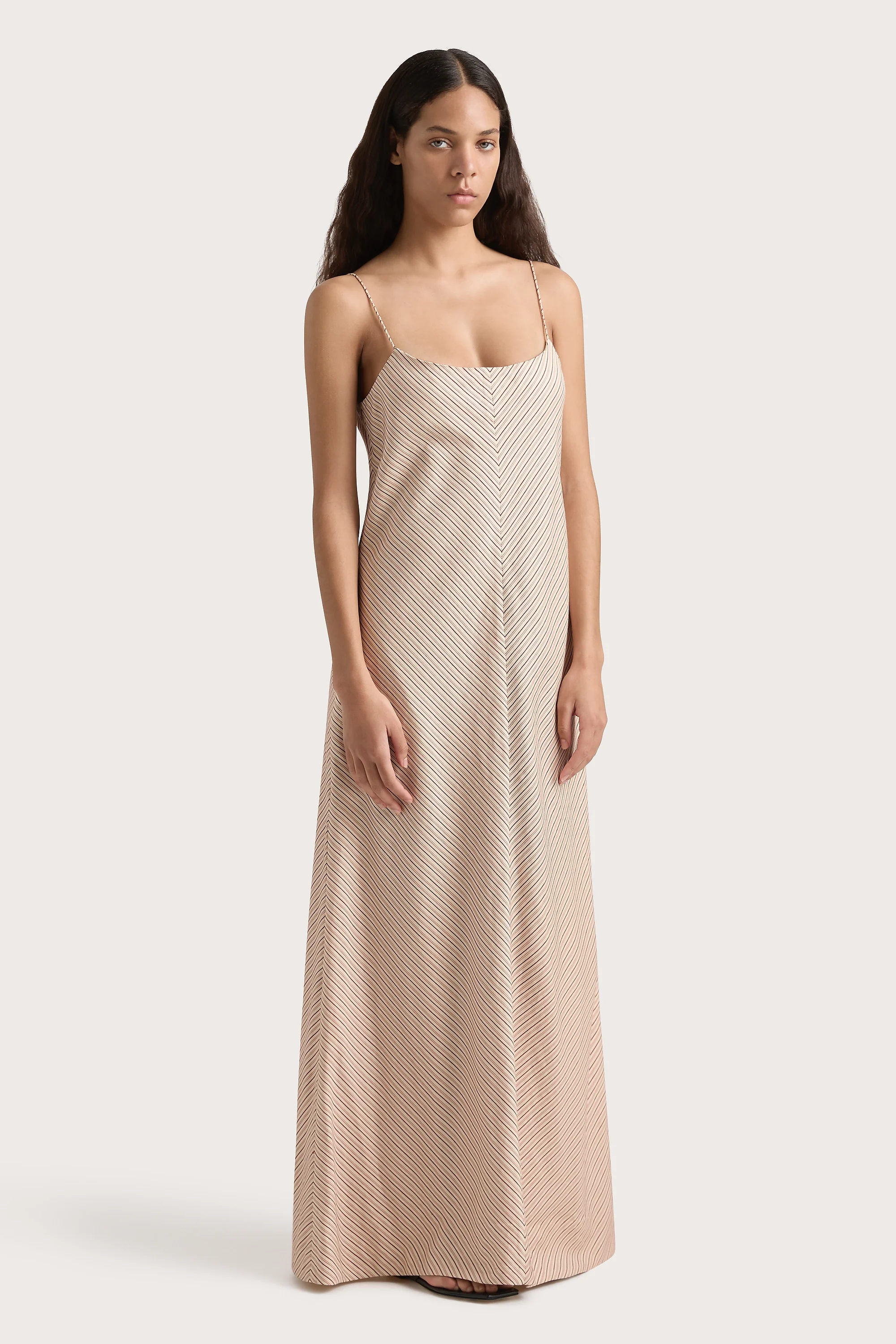 Elyna Maxi Dress Pinstripe Garnet Blush - Final Sale - Image 4