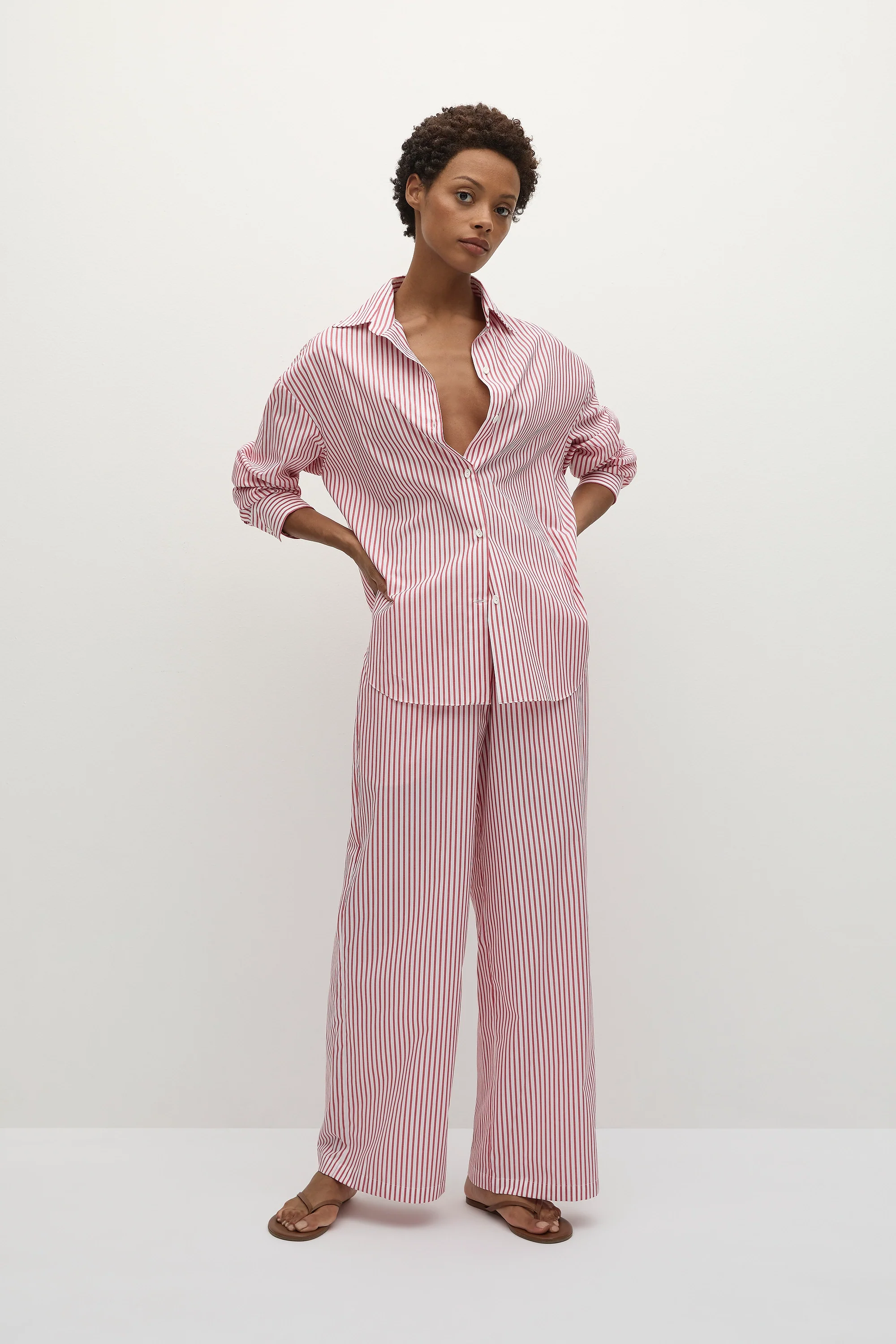 En Vau Oversized Shirt Riviera Stripe - Final Sale