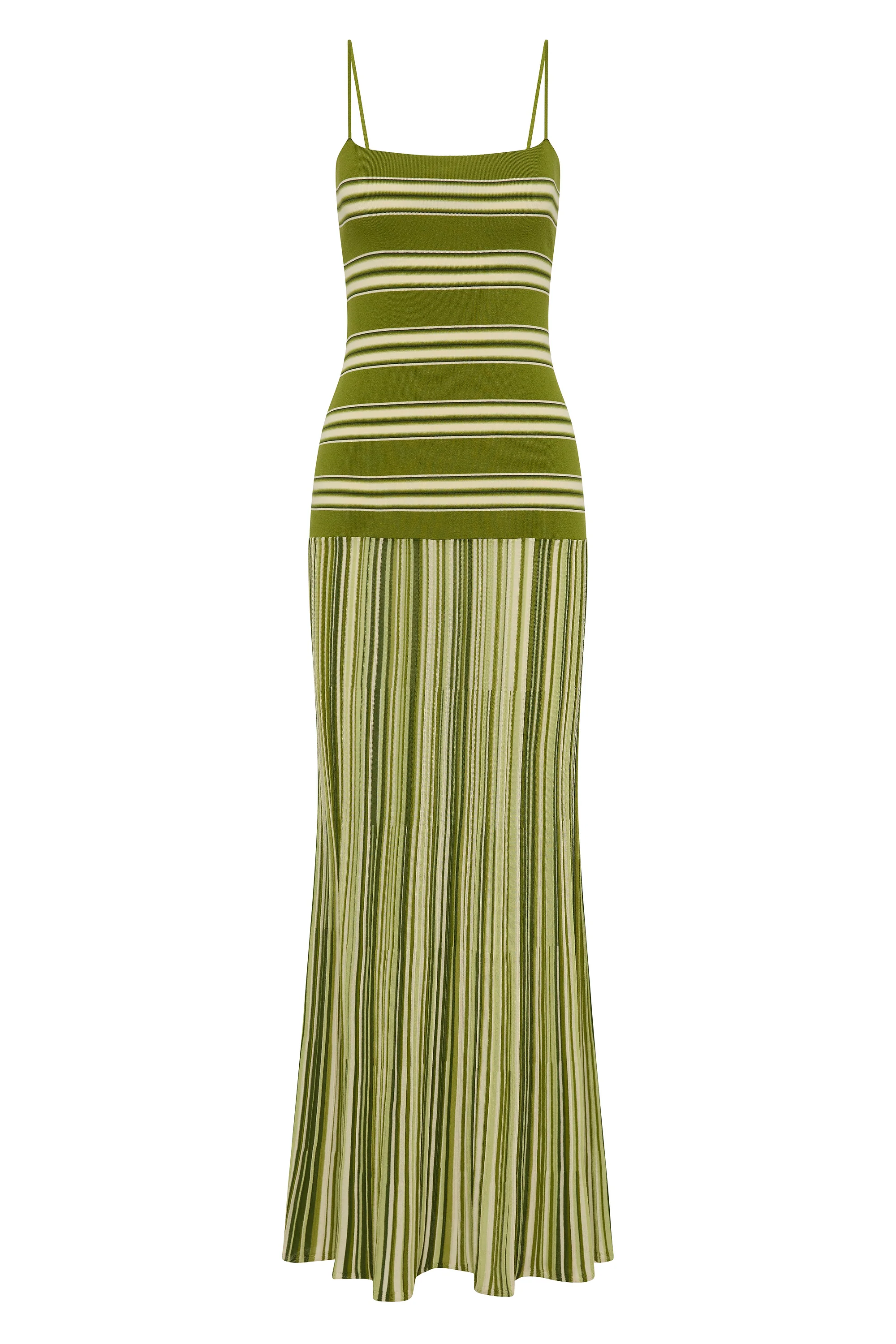 Esenia Knit Dress Ombre Stripe Macro Juniper - Image 7