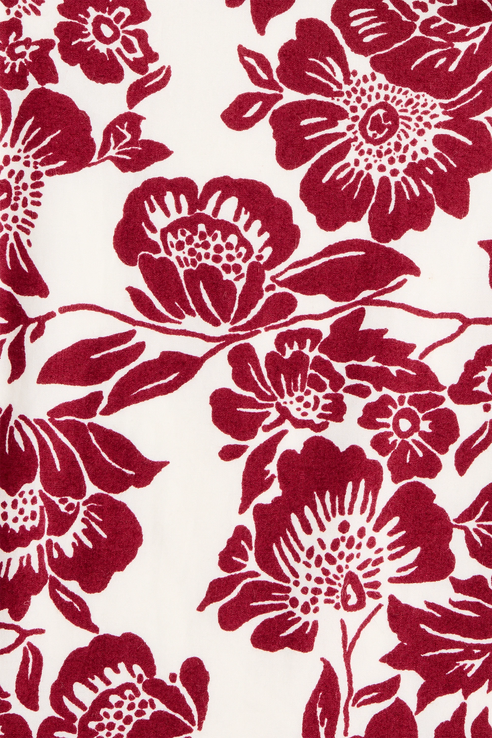 Estelle Fitted Shirt Striped Floral Wine - Final Sale - Image 5