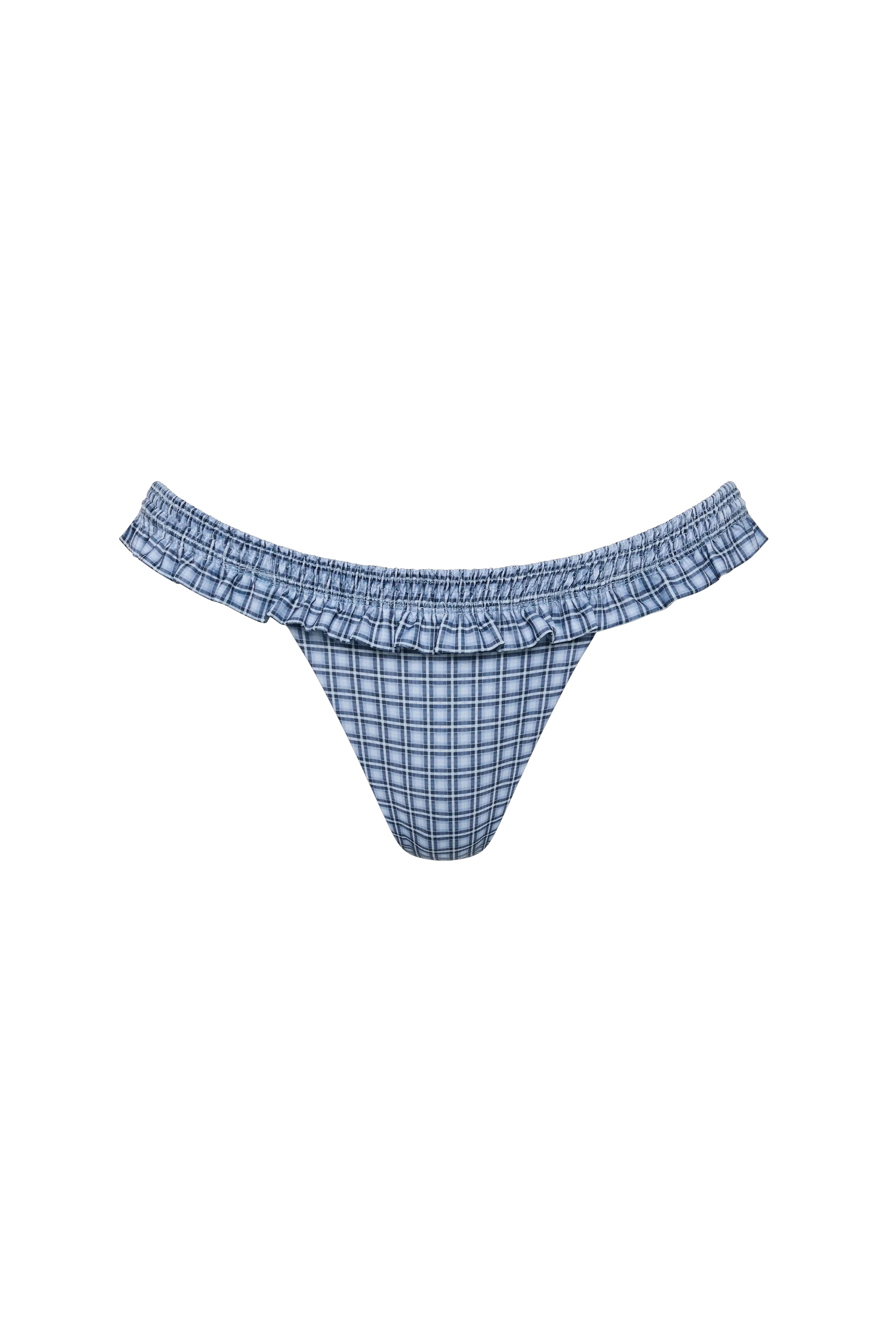 Esterel Bikini Bottom Vintage Blue Check - Image 6
