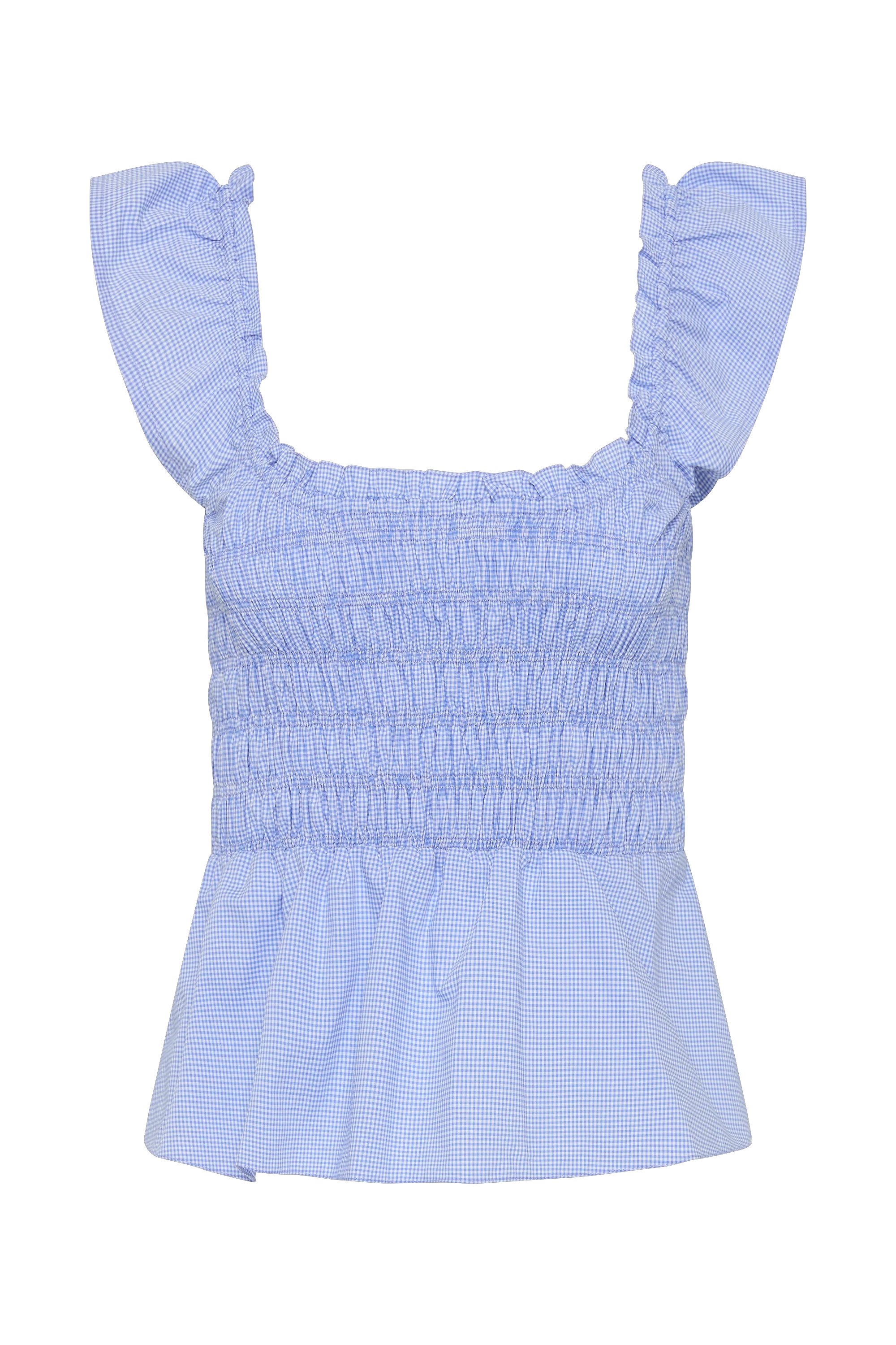 Eudora Top Micro Gingham Soft Blue - Final Sale - Image 6