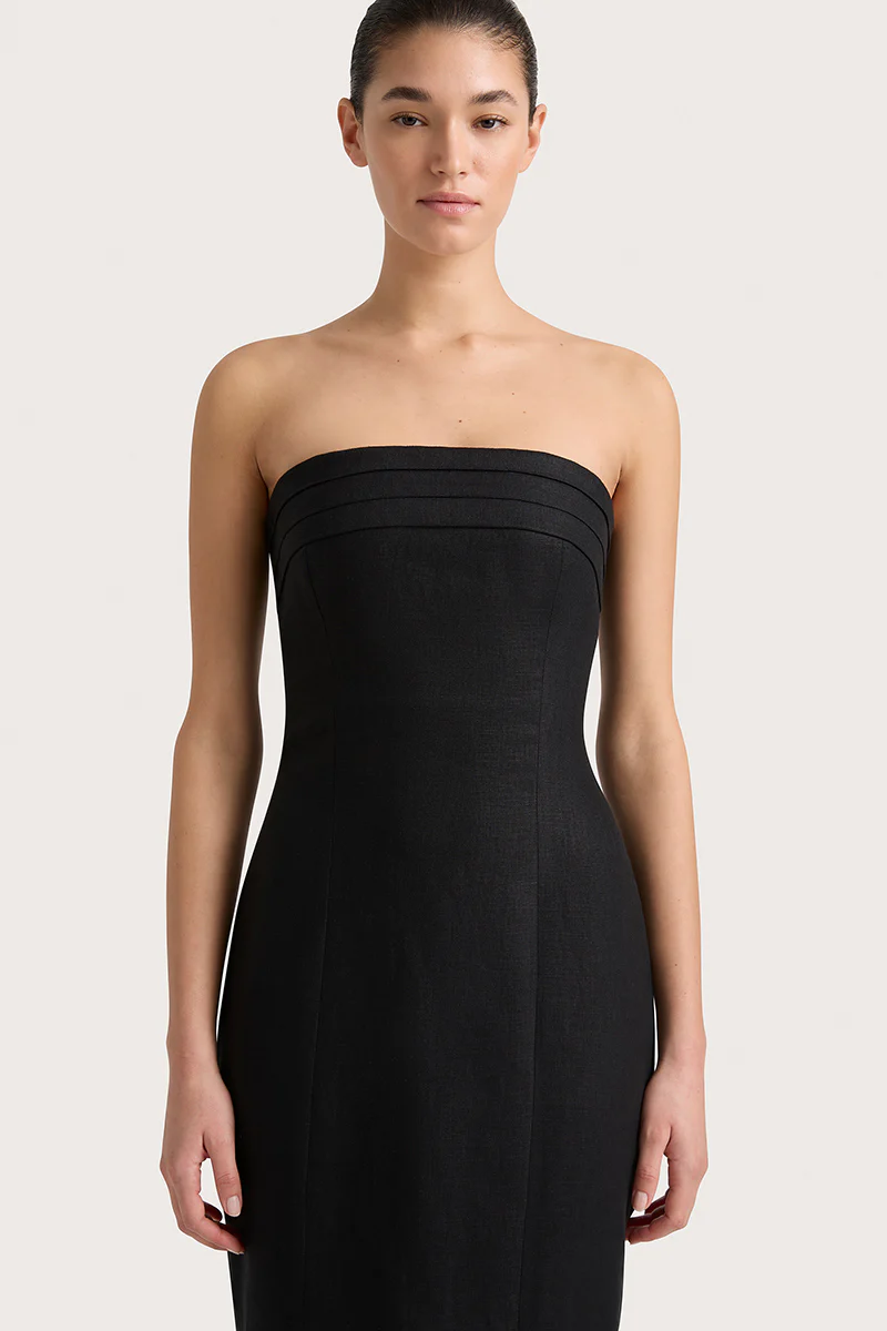 Fleuri Midi Dress Black - Final Sale - Image 2