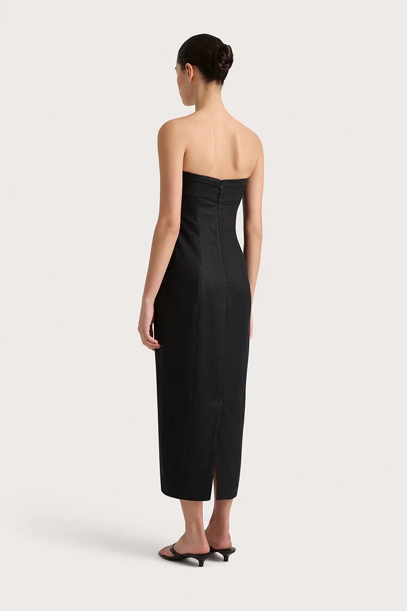 Fleuri Midi Dress Black - Final Sale - Image 4