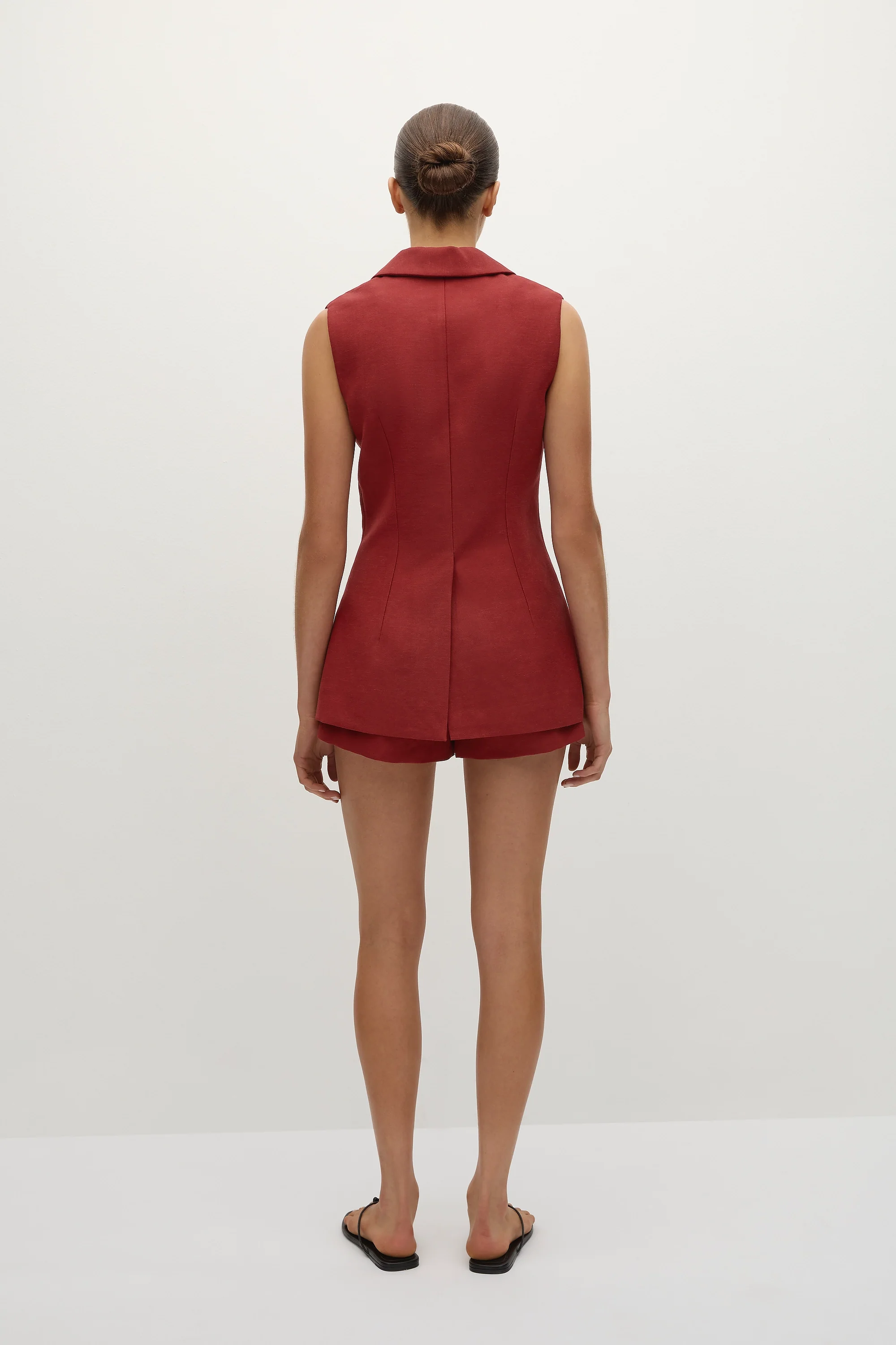 Florine Mini Shorts Deep Red - Final Sale - Image 4