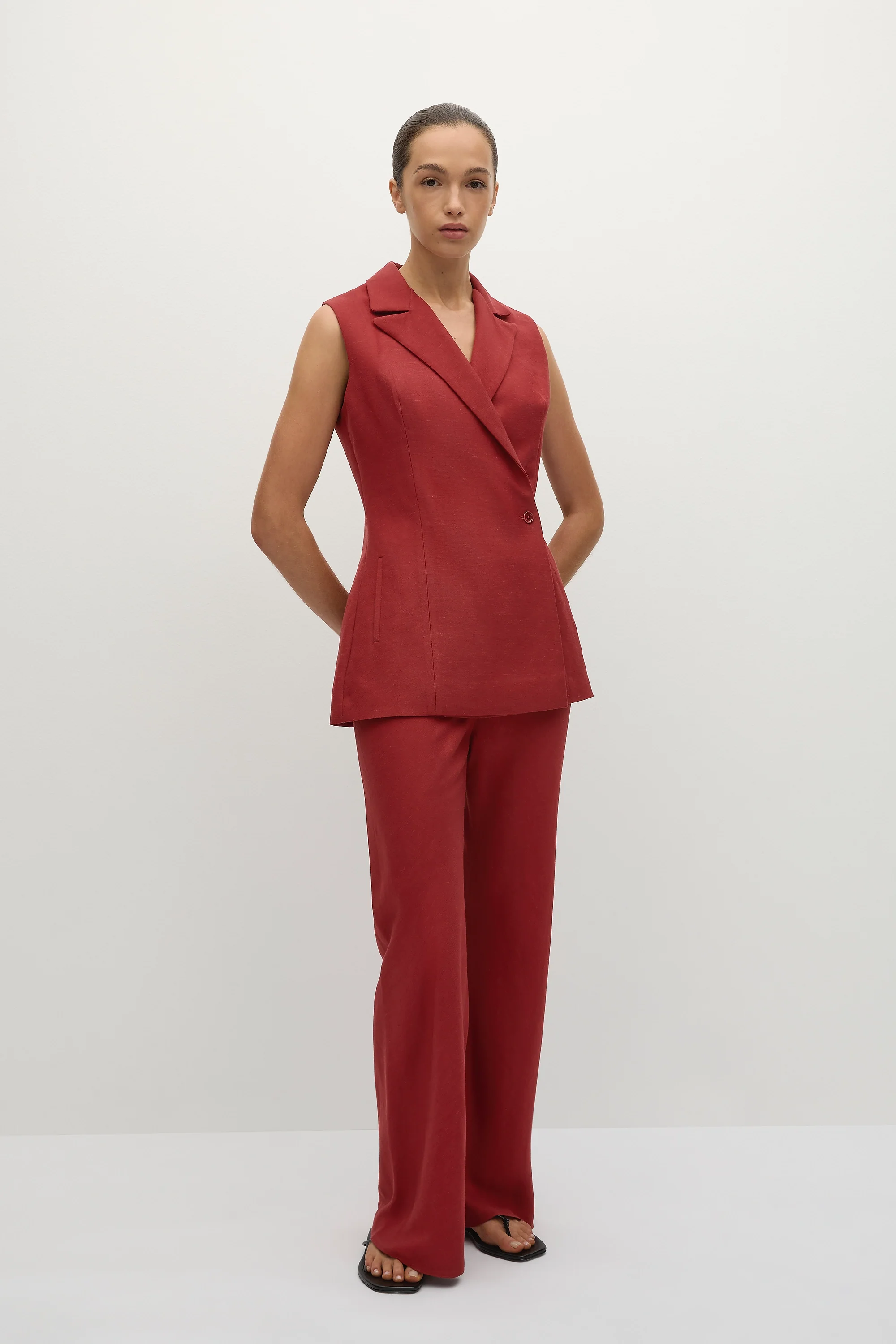 Florine Pant Deep Red - Final Sale - Image 3
