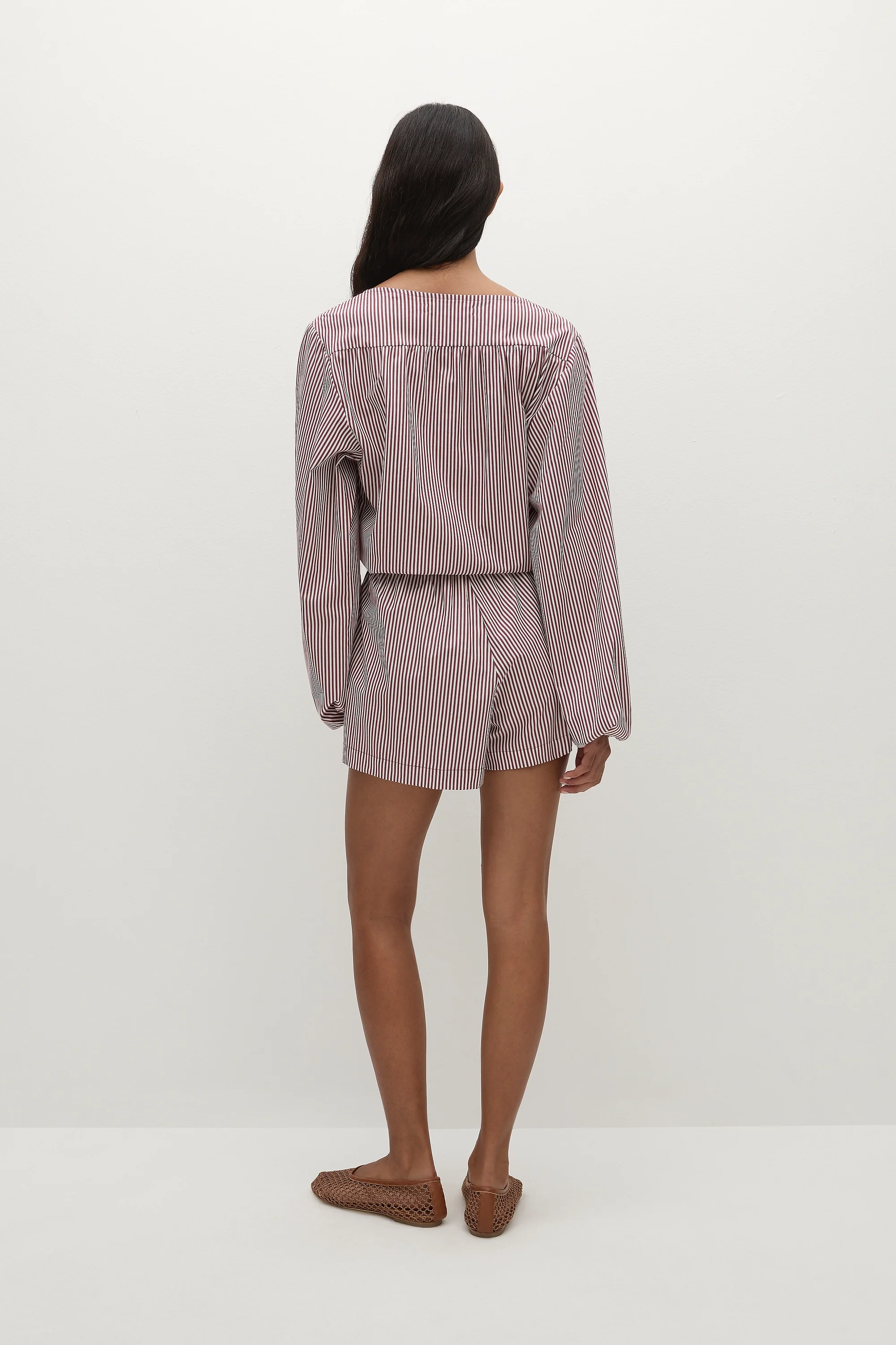 Frida Playsuit Maia Stripe Burgundy - Final Sale - Image 4