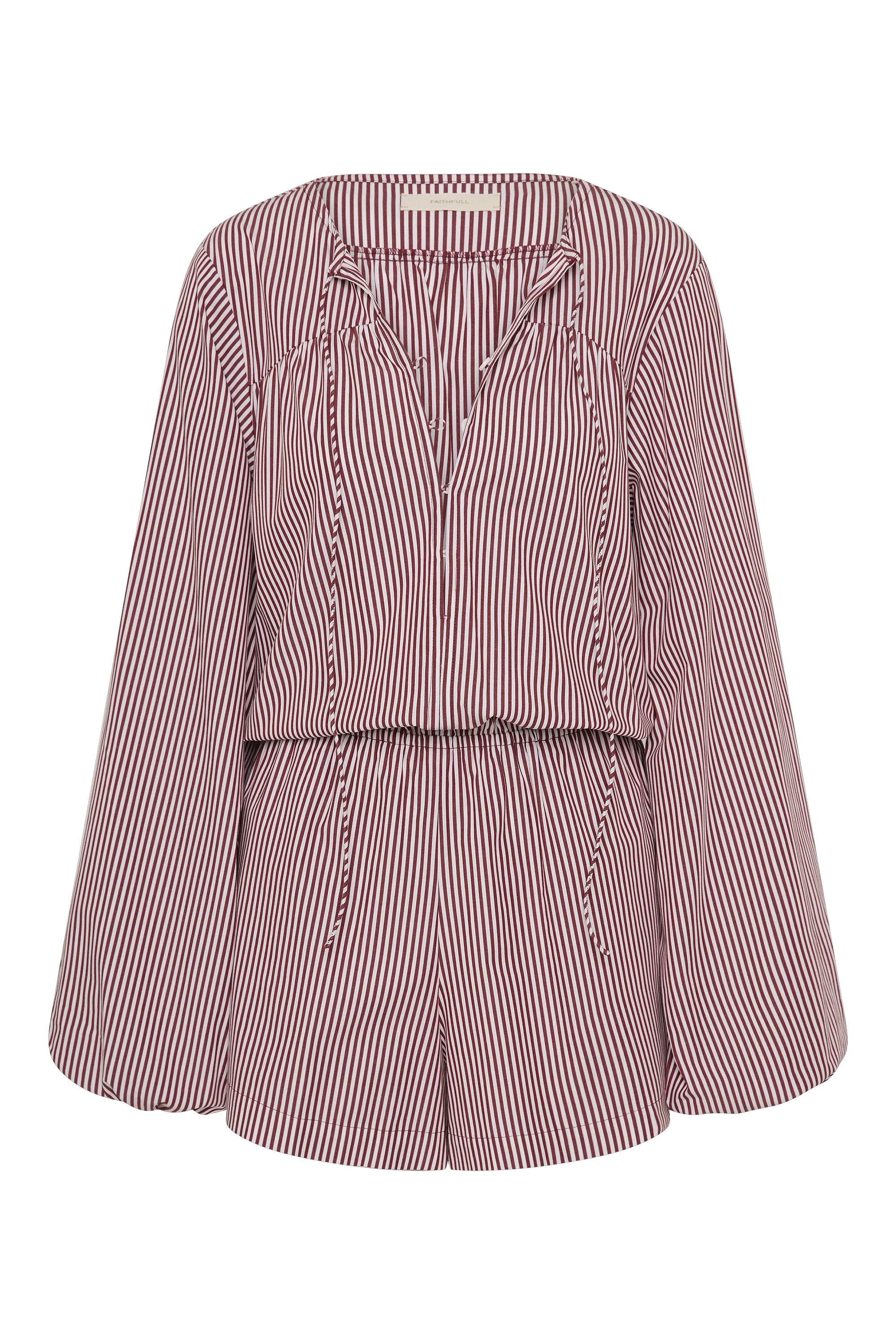 Frida Playsuit Maia Stripe Burgundy - Final Sale - Image 6