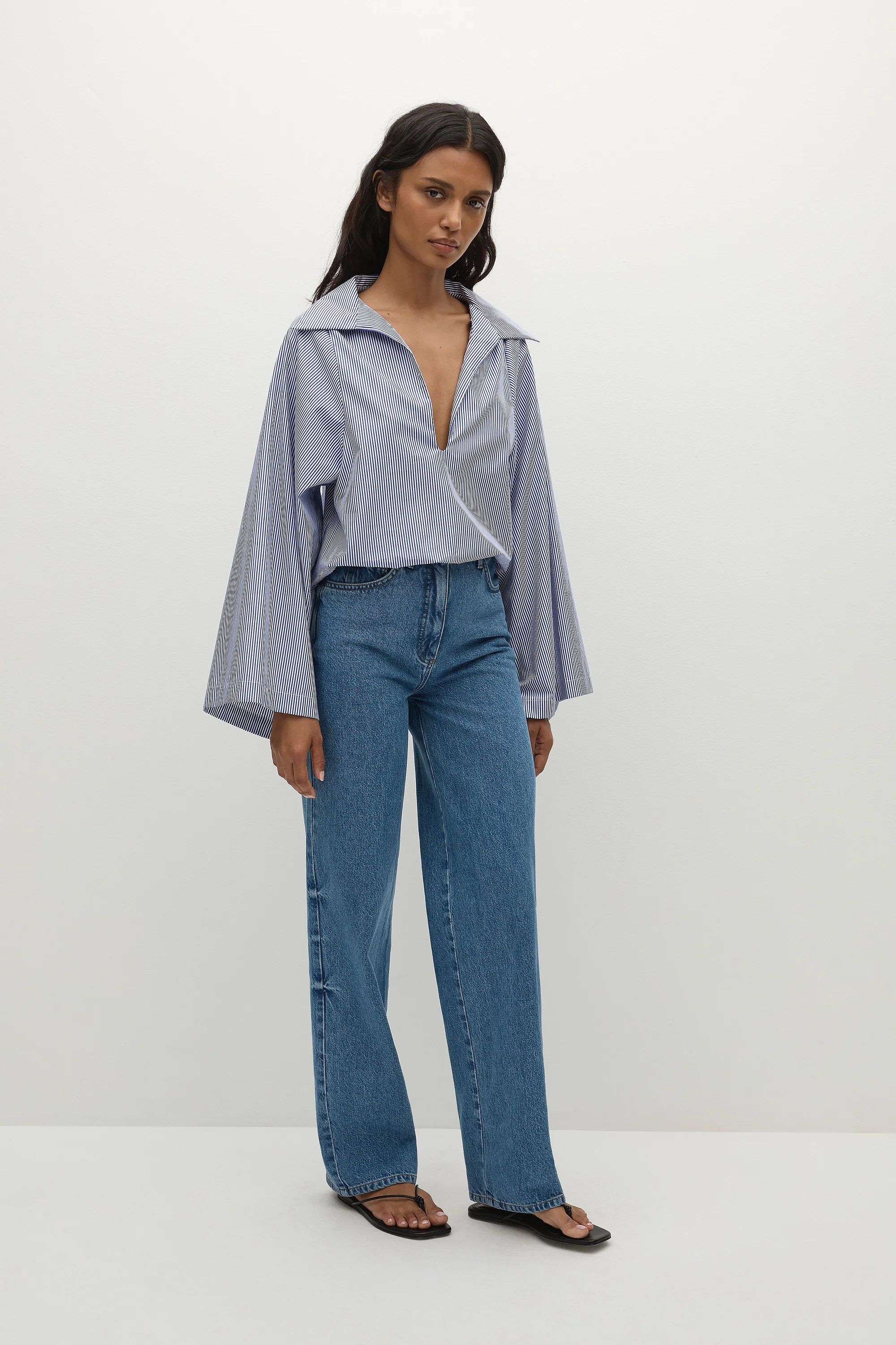 Gaia Top Helle Stripe Vintage Navy - Final Sale - Image 5