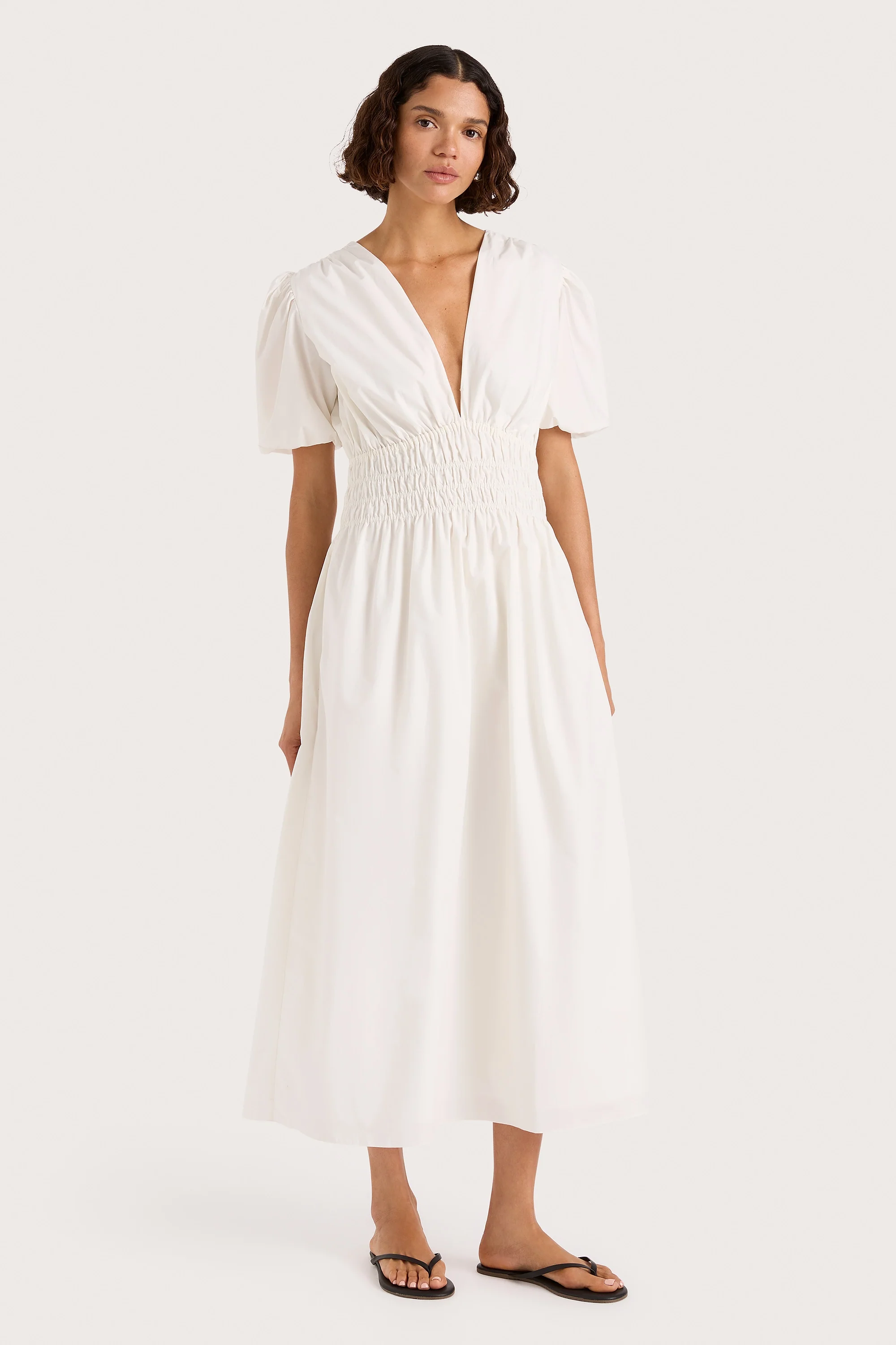 Grace Midi Dress White - Image 3