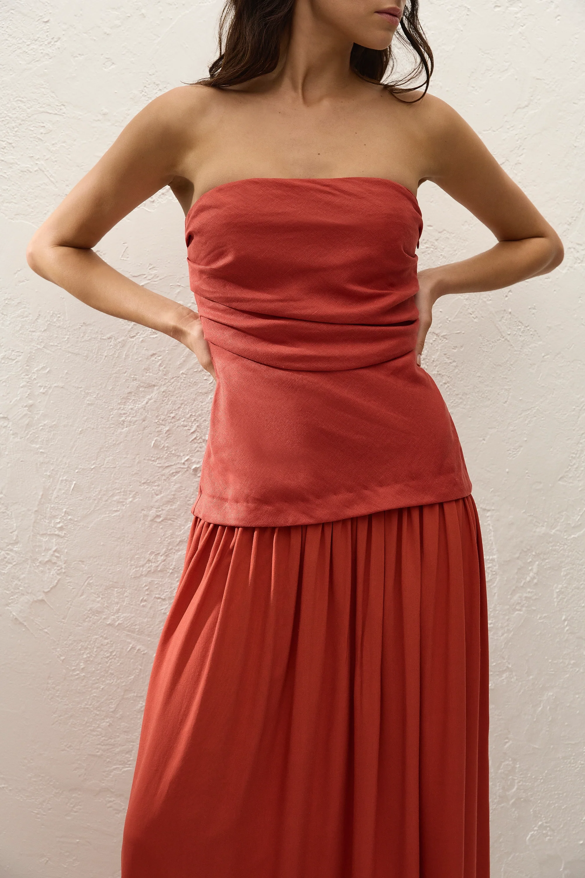 Hedy Maxi Dress Dusty Tomato - Image 2