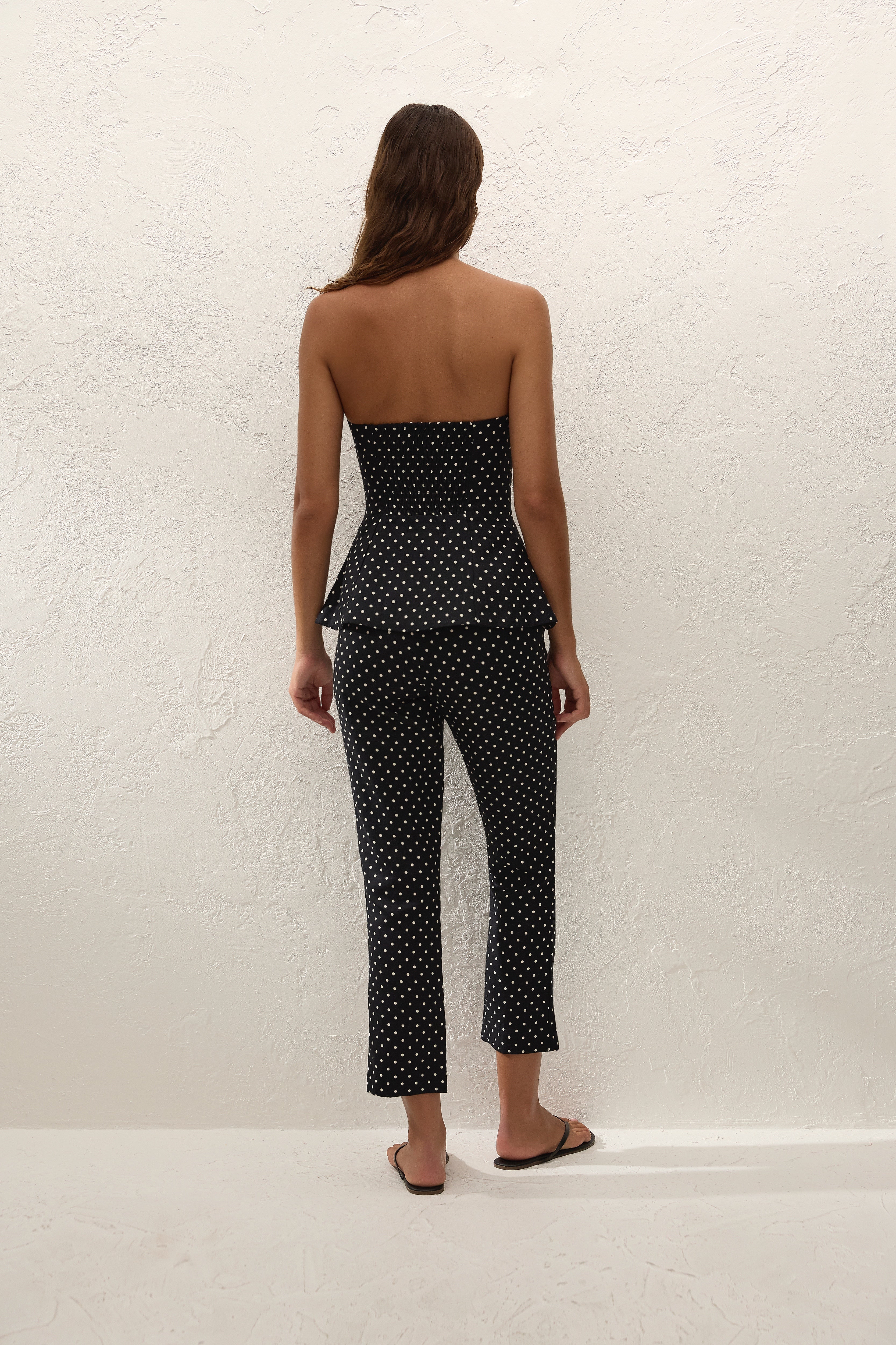 Iria Capri Pant Lola Polka Dot Black Cream - Image 4