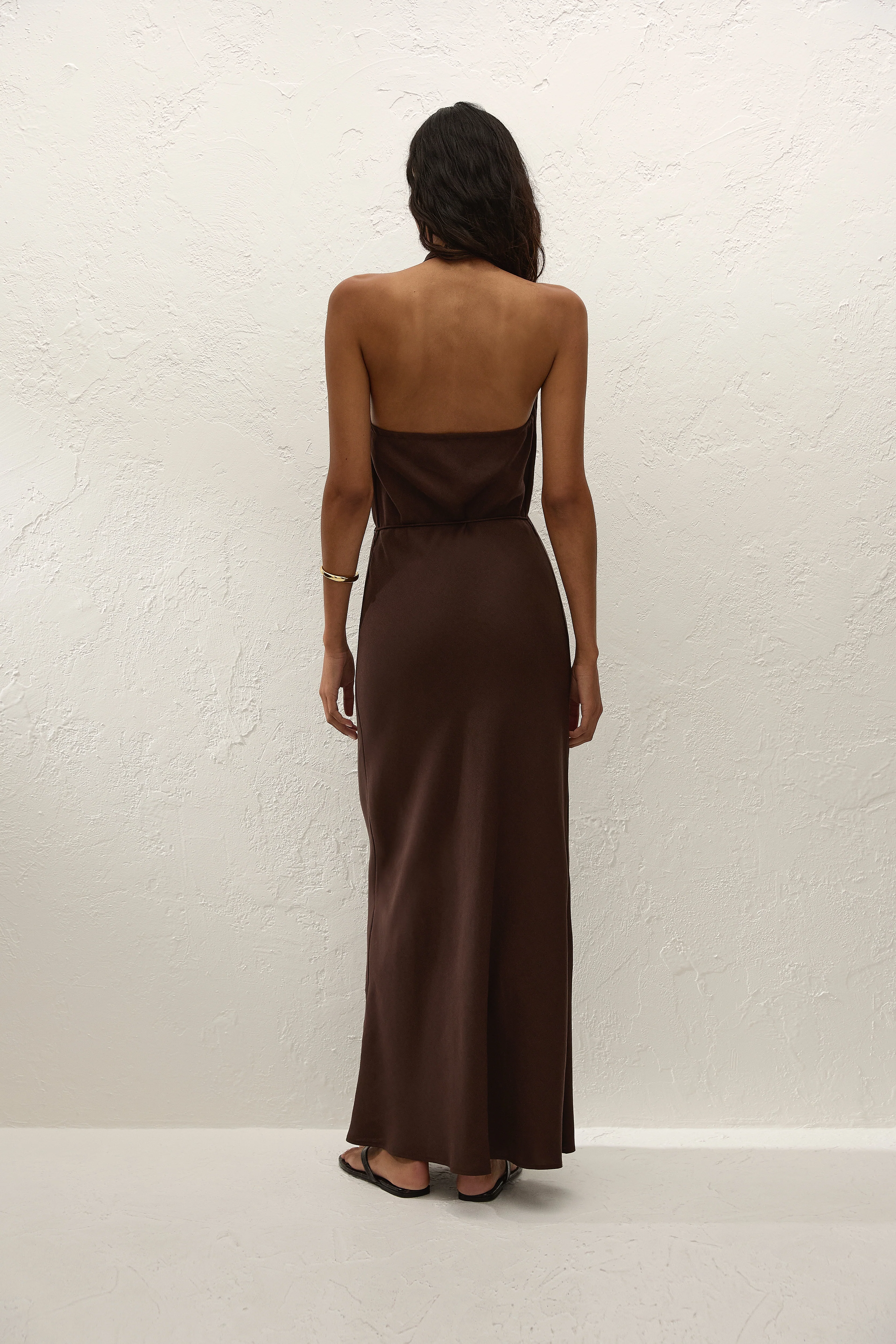 Izaro Maxi Dress Chocolate - Image 4