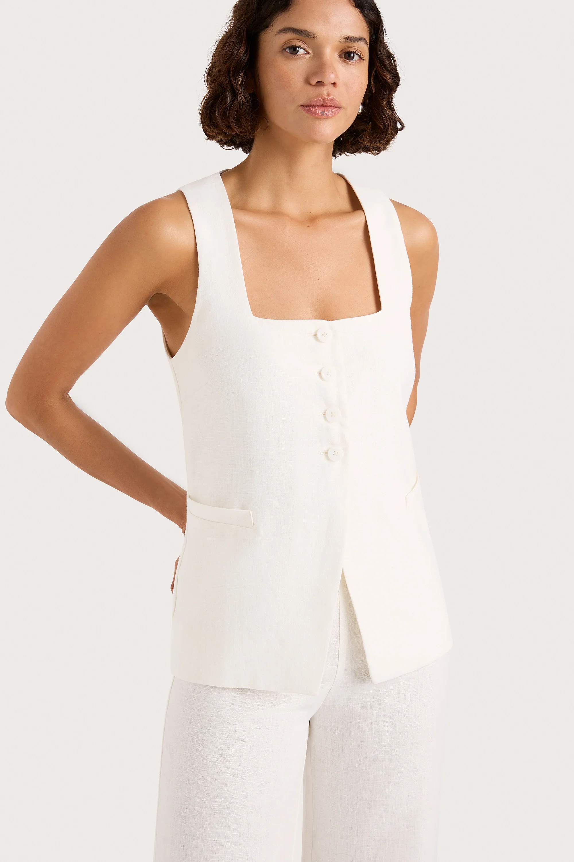 Jackie Vest White - Image 2