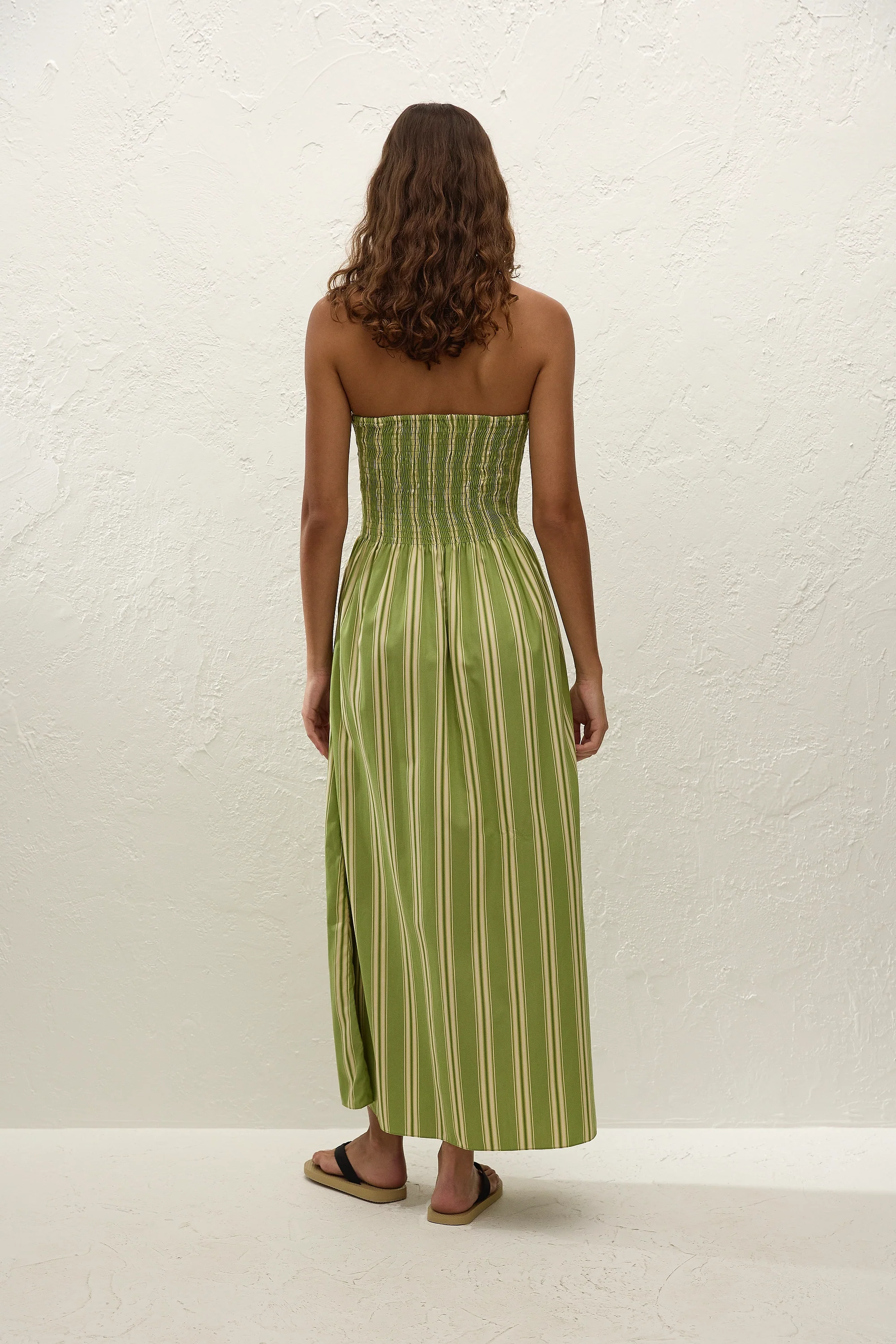 Jamie Midi Dress Ombre Stripe Juniper - Image 4