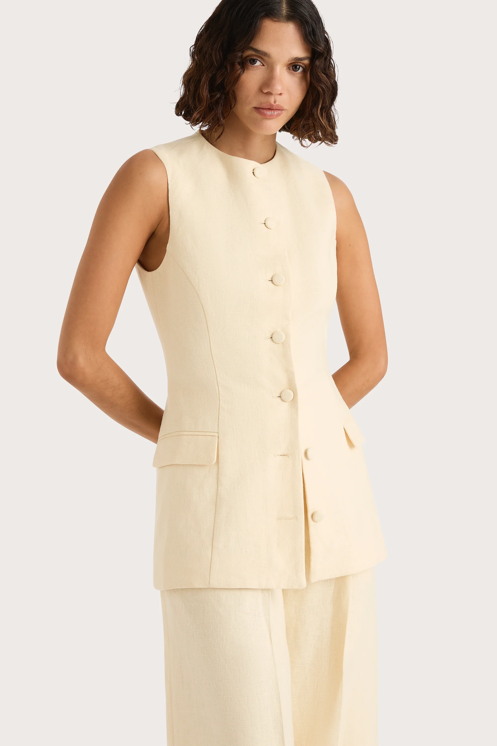 Jane Vest Butter - Final Sale