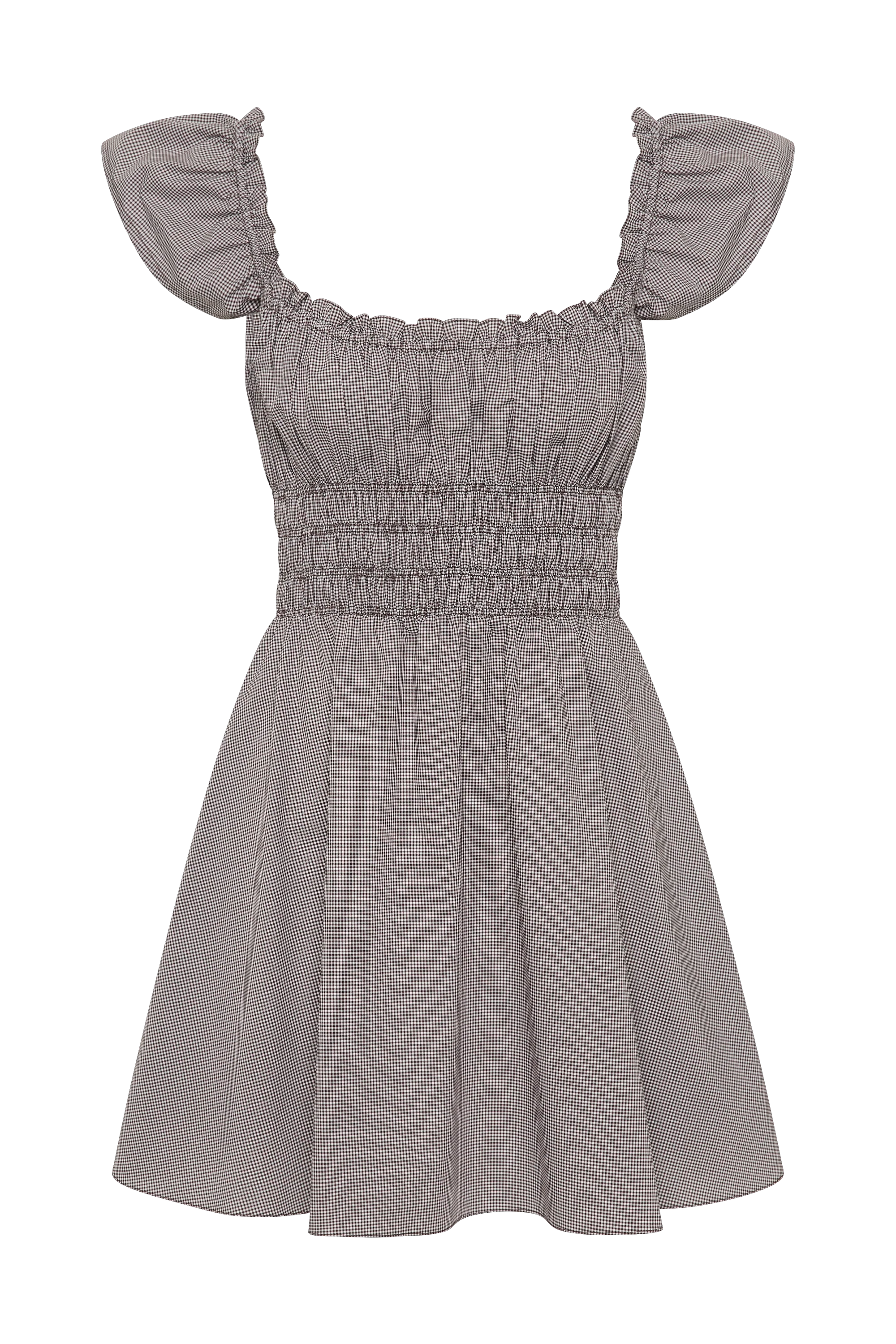 Janne Mini Dress Hanne Gingham Espresso - Final Sale - Image 6