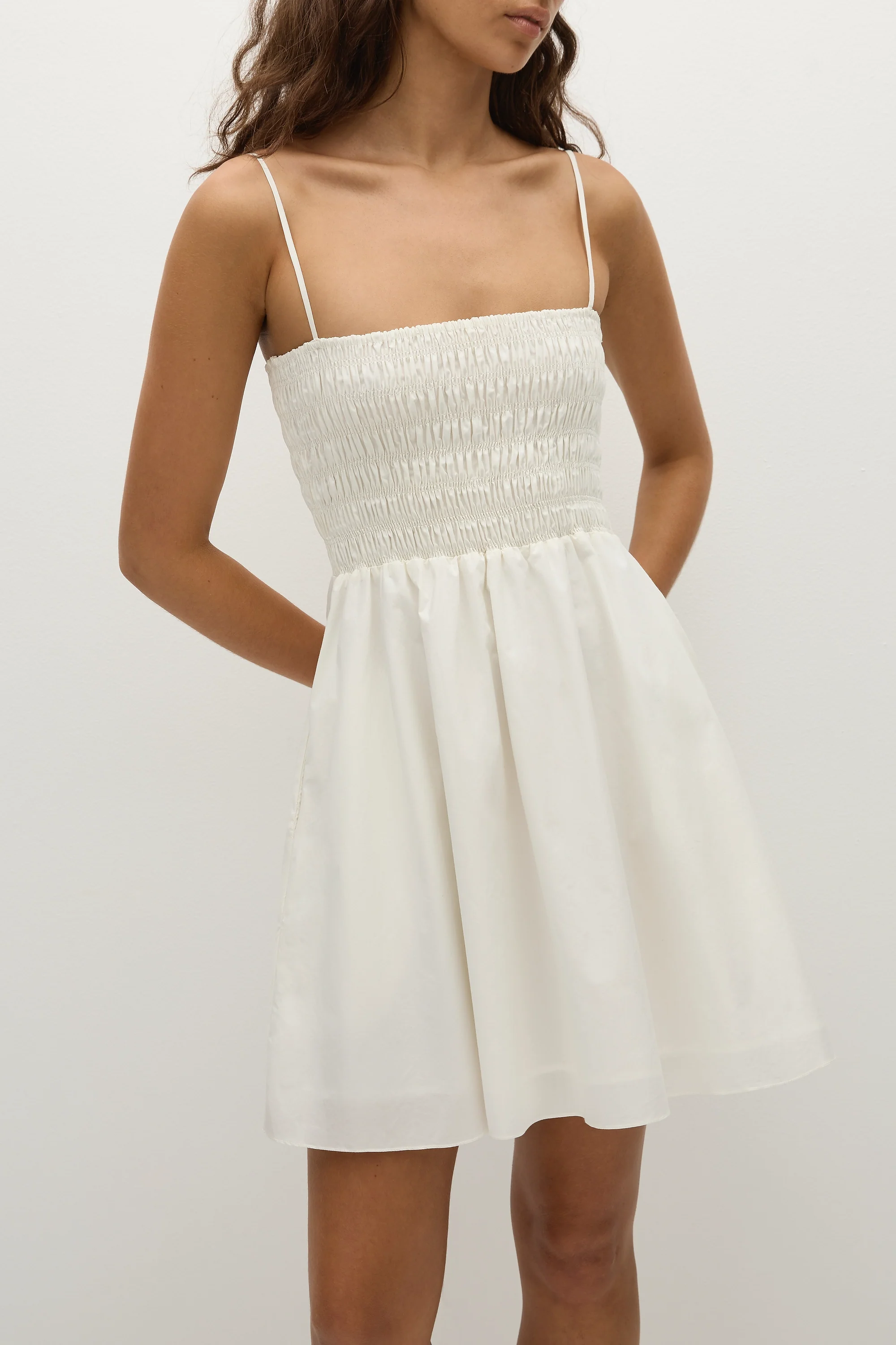 Jean Mini Dress White - Image 2