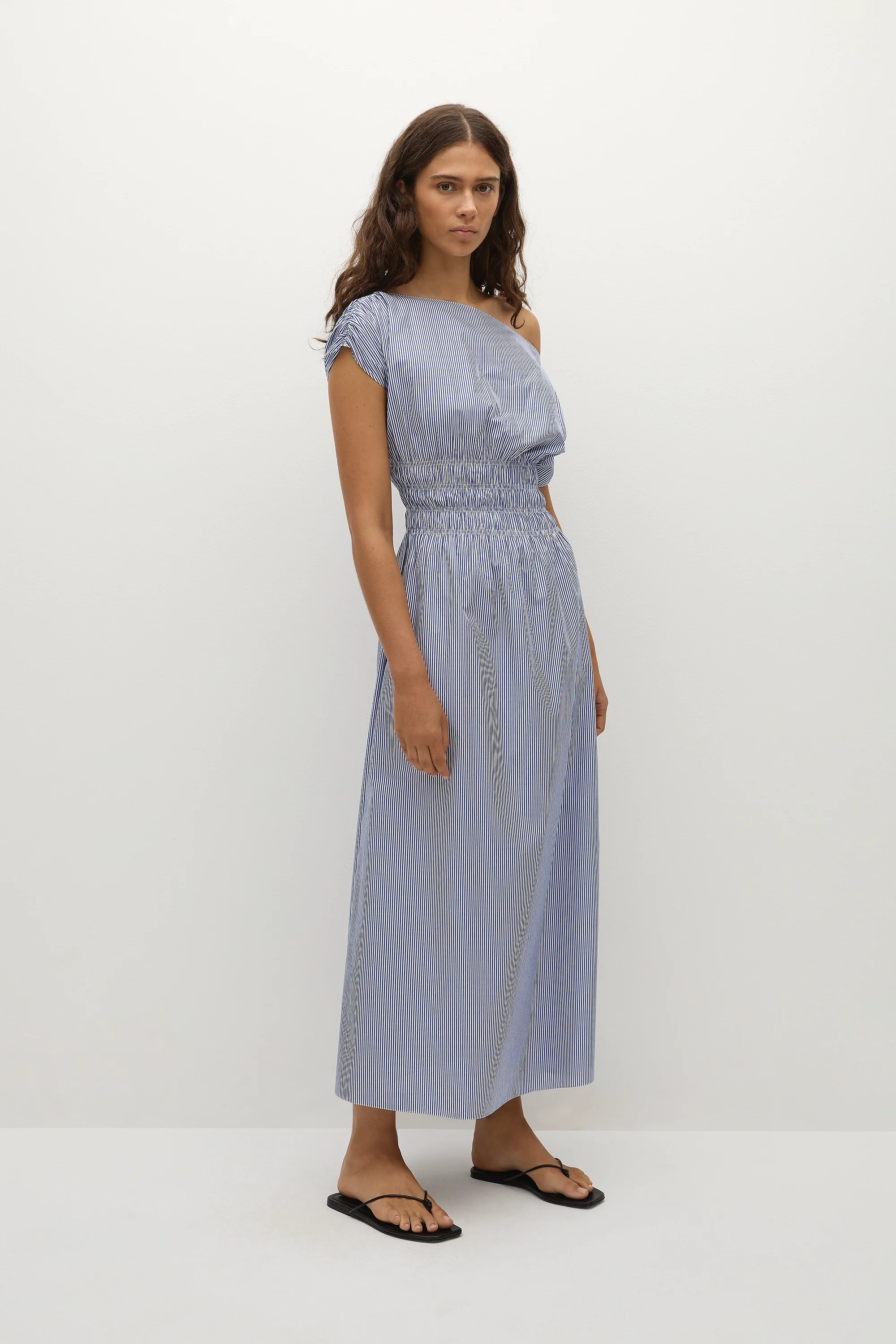 Kara Maxi Dress Helle Stripe Vintage Navy - Final Sale - Image 3