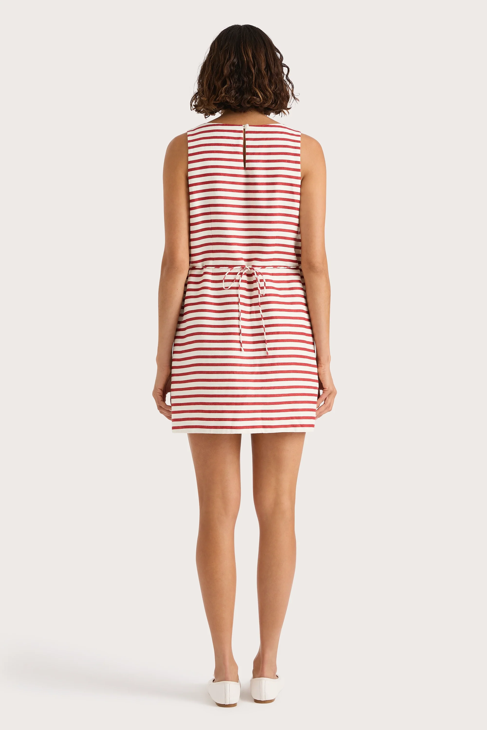 Kelly Mini Dress Breton Stripe Red - Final Sale - Image 5